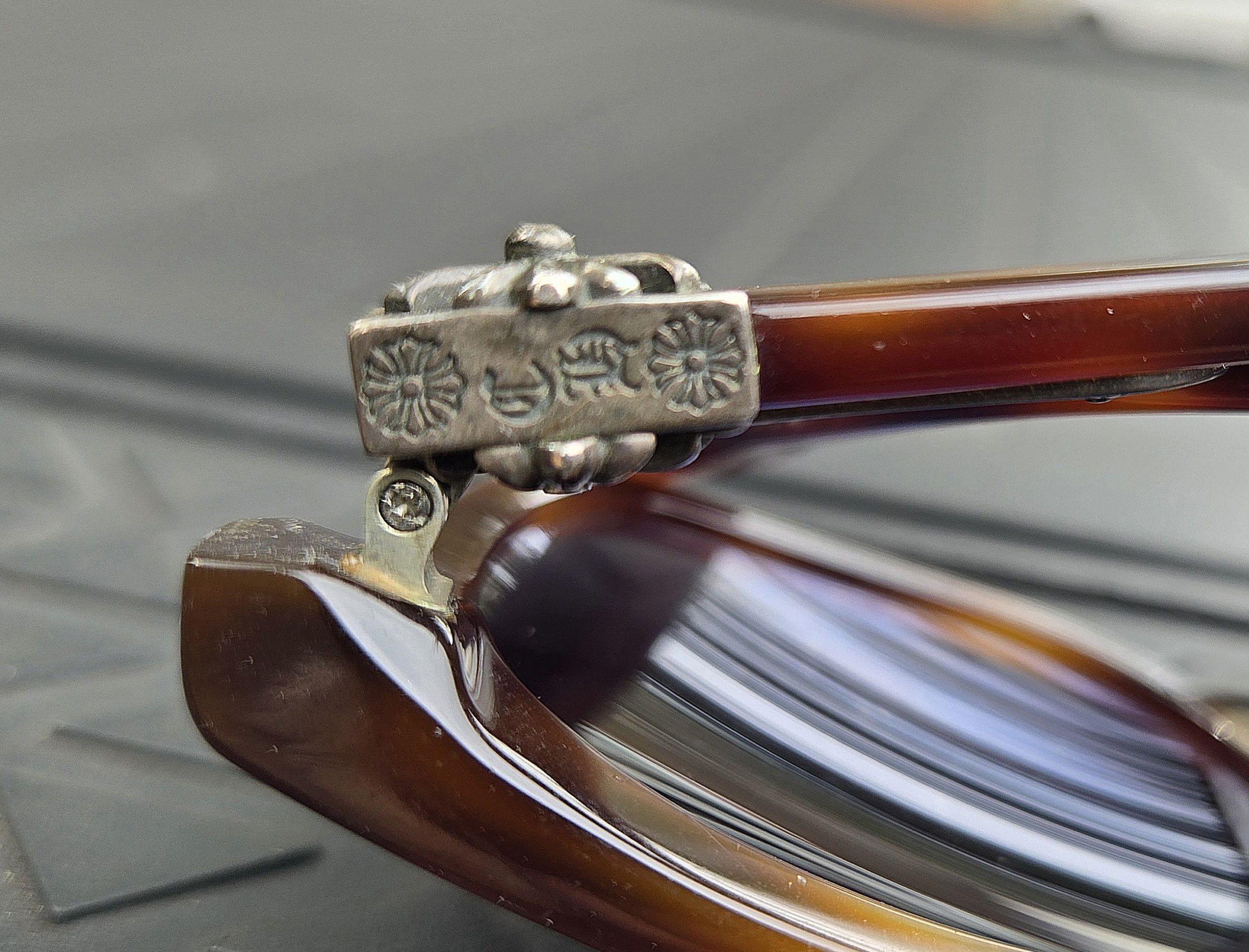 Chrome Hearts CH Obarydose Tortoise Shell Acetate and Silver Sunglasses Size ONE SIZE - 6 Thumbnail