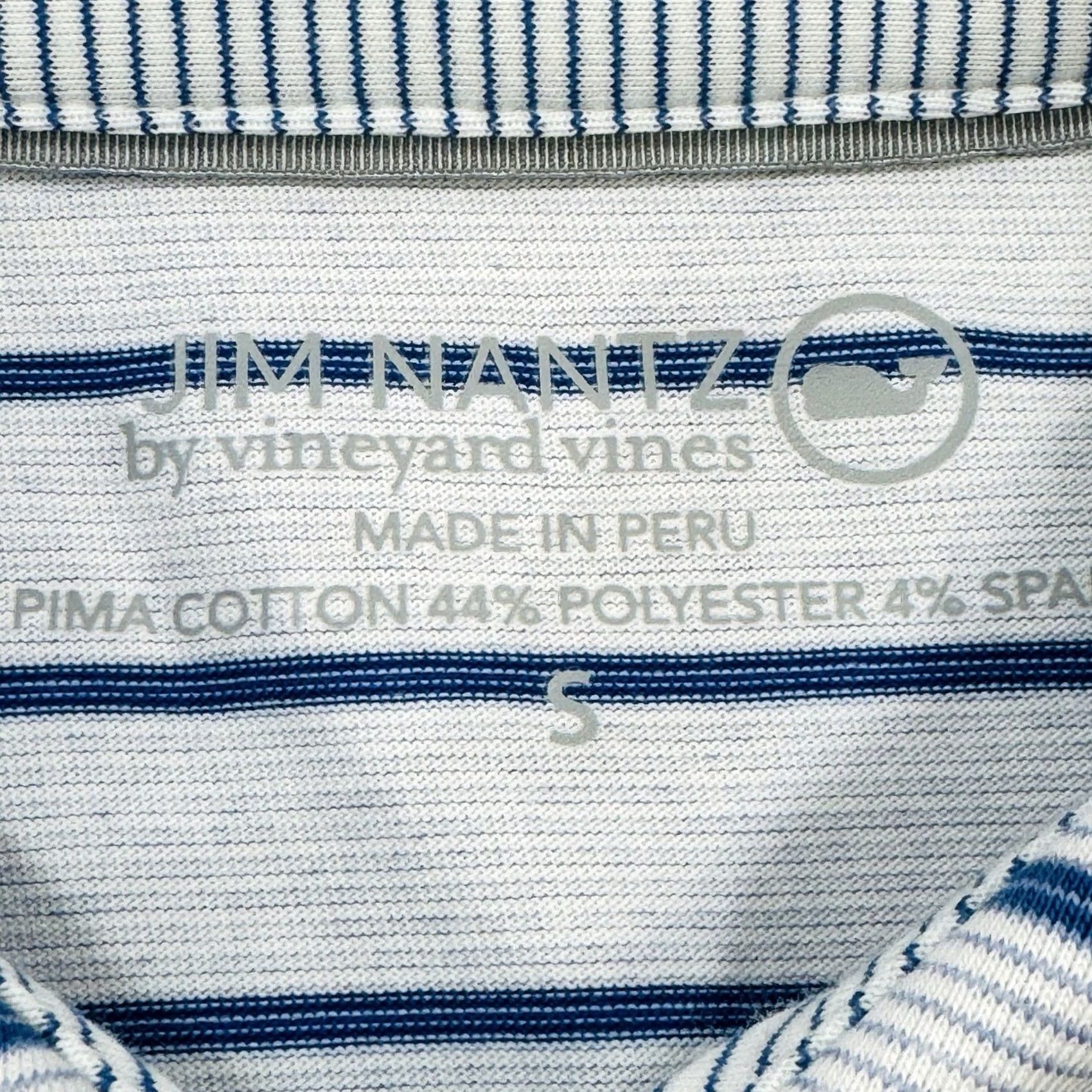 Vineyard Vines VINTAGE Jim Nantz by Vineyard Vines Shirt Men’s Small Striped Golf Polo Size US S / EU 44-46 / 1 - 3 Thumbnail