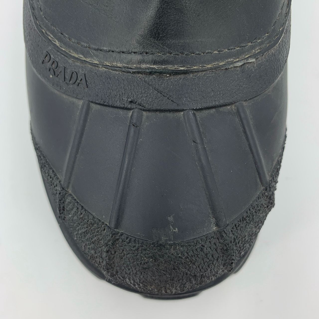 Prada Prada Lamb Fur-Lined Black Thick-Soled Mid-Calf Boots, Size Size US 7 / IT 37 - 4 Thumbnail