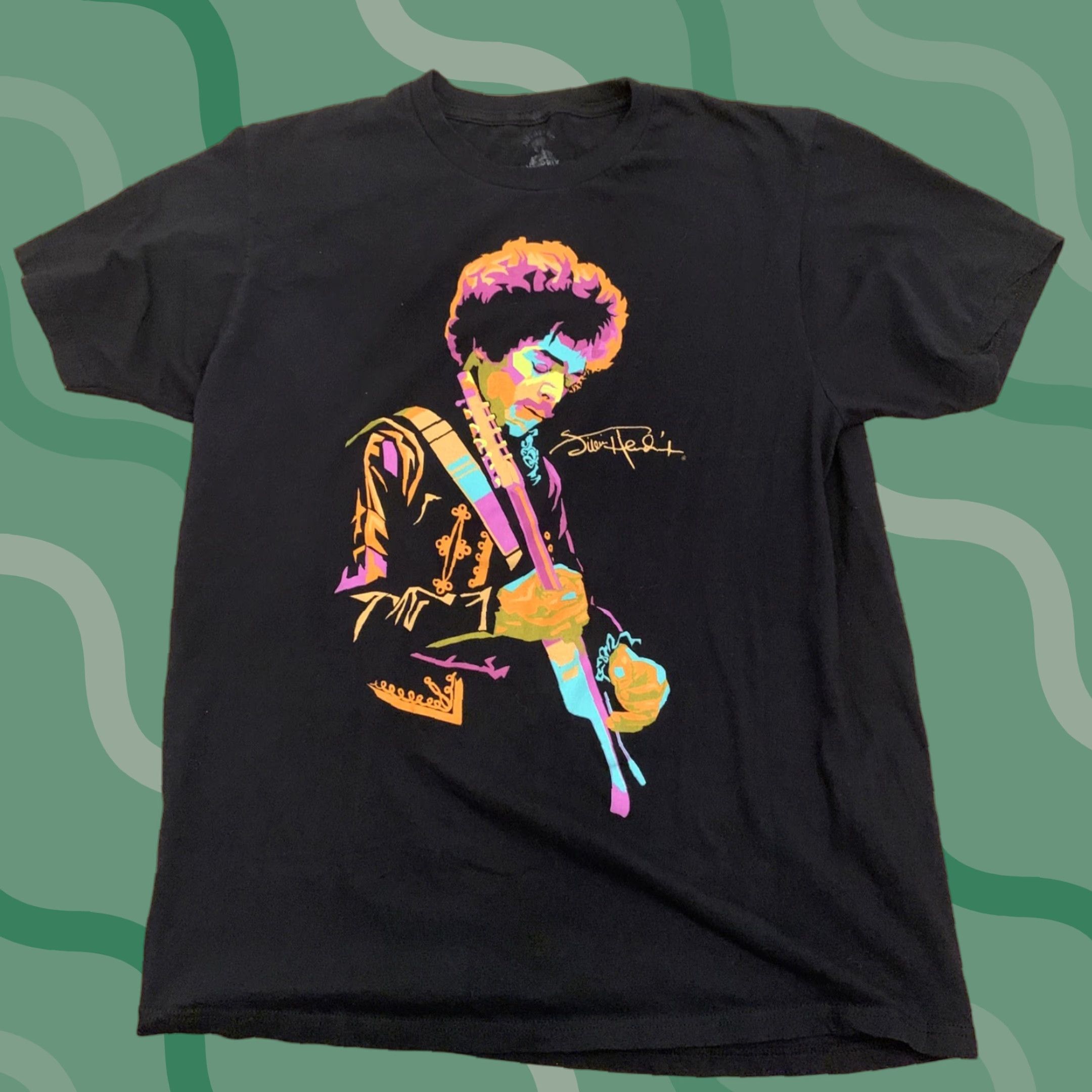 Vintage Authentic Hendrix T-Shirt Adult L Black Jimi Hendrix Rock Music Large Graphic 2010s Unisex Size US L / EU 52-54 / 3 - 1 Thumbnail