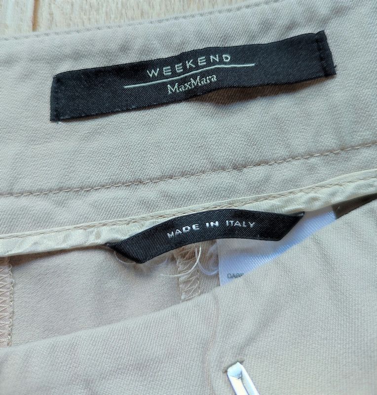Weekend Max Mara Beige Weekend MaxMara pants, size 40 cotton pants Size 27" / US 4 / IT 40 - 3 Thumbnail