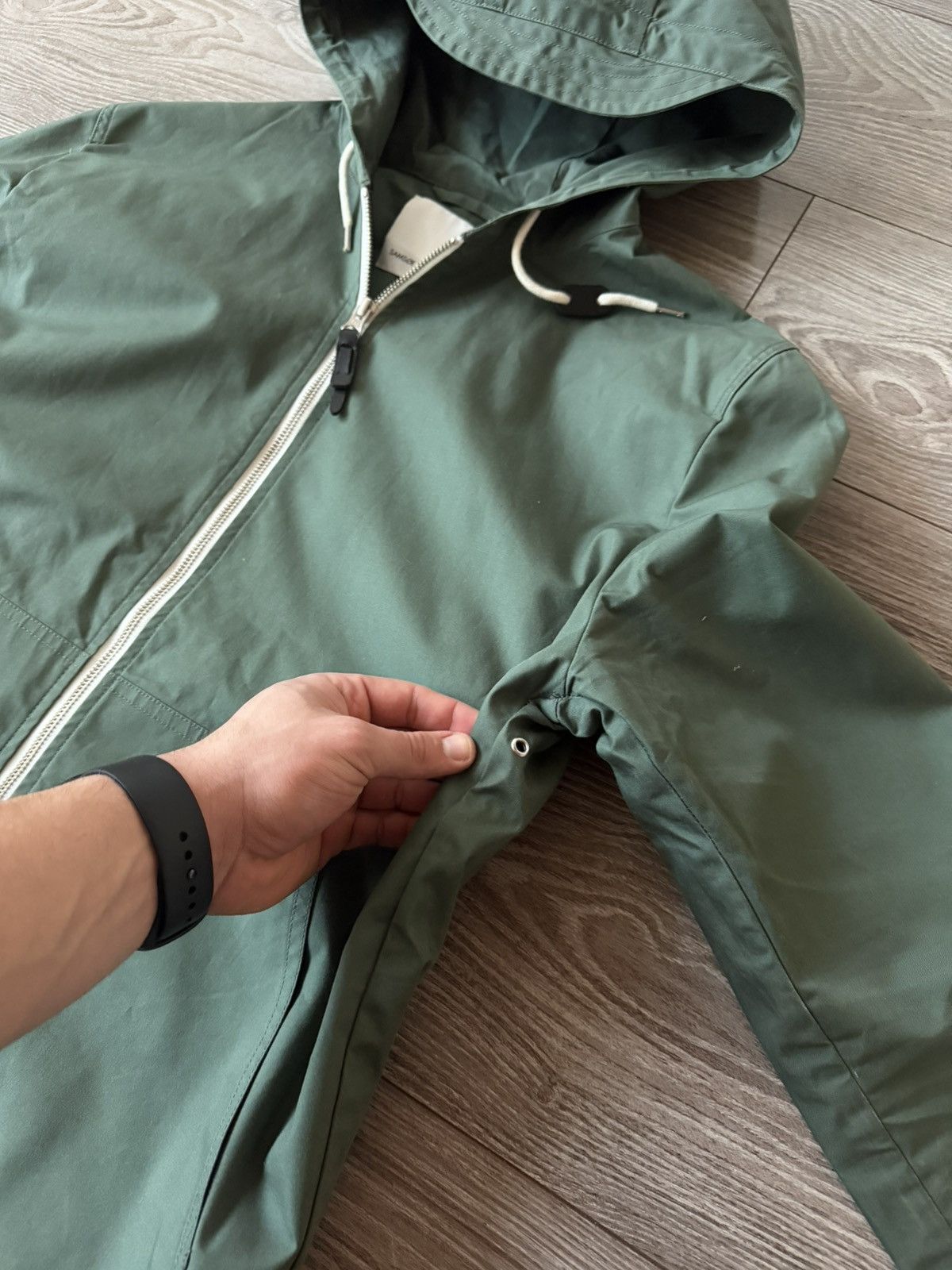 Samsoe Samsoe Samsoe Samsoe Dalgarno Thyme Waxed Waterproof Jacket Size US L / EU 52-54 / 3 - 21 Thumbnail