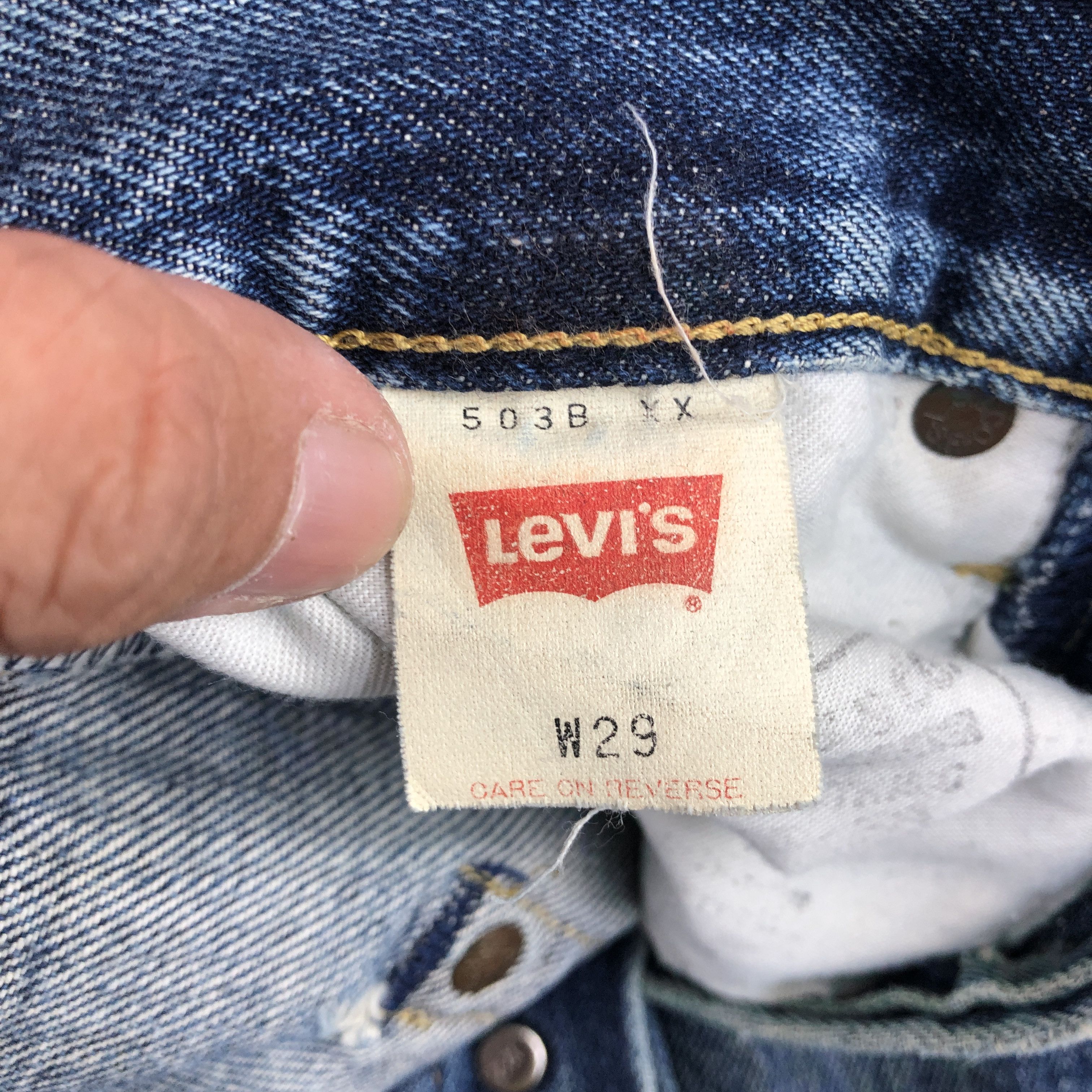 Levi's Vintage Levis 503B Selvedge Jeans Distressed Denim GF30268 Size 28" / US 6 / IT 42 - 9 Thumbnail