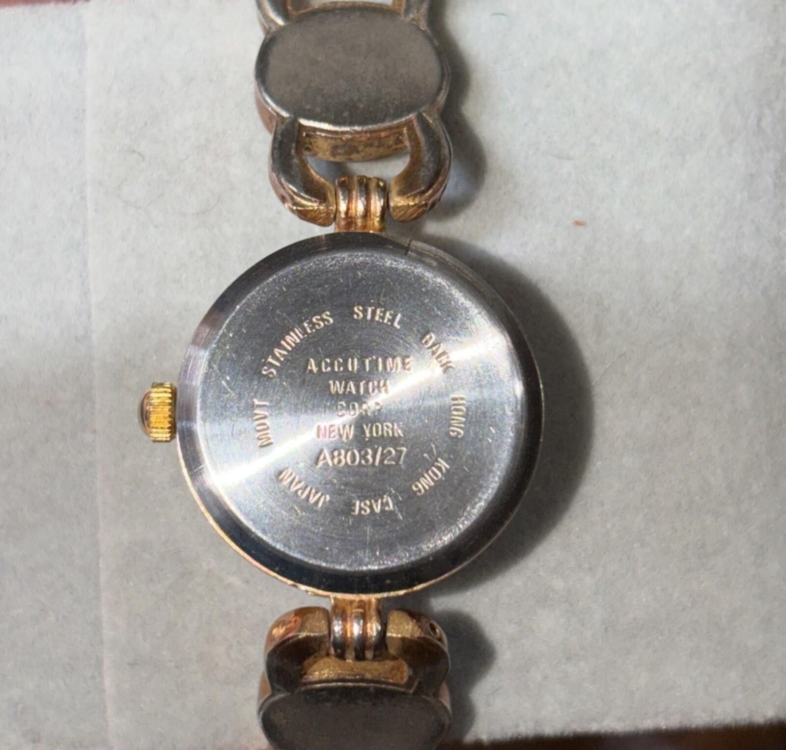 Other Ladies Vintage Vivian Watch Gemstone Bracelet Abalone Face Size ONE SIZE - 4 Thumbnail