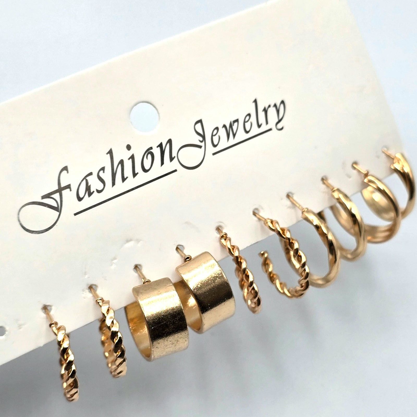 Other Gold Hoop Earring Set of 5 Fashion Jewelry NWT #E200 Size ONE SIZE - 2 Thumbnail