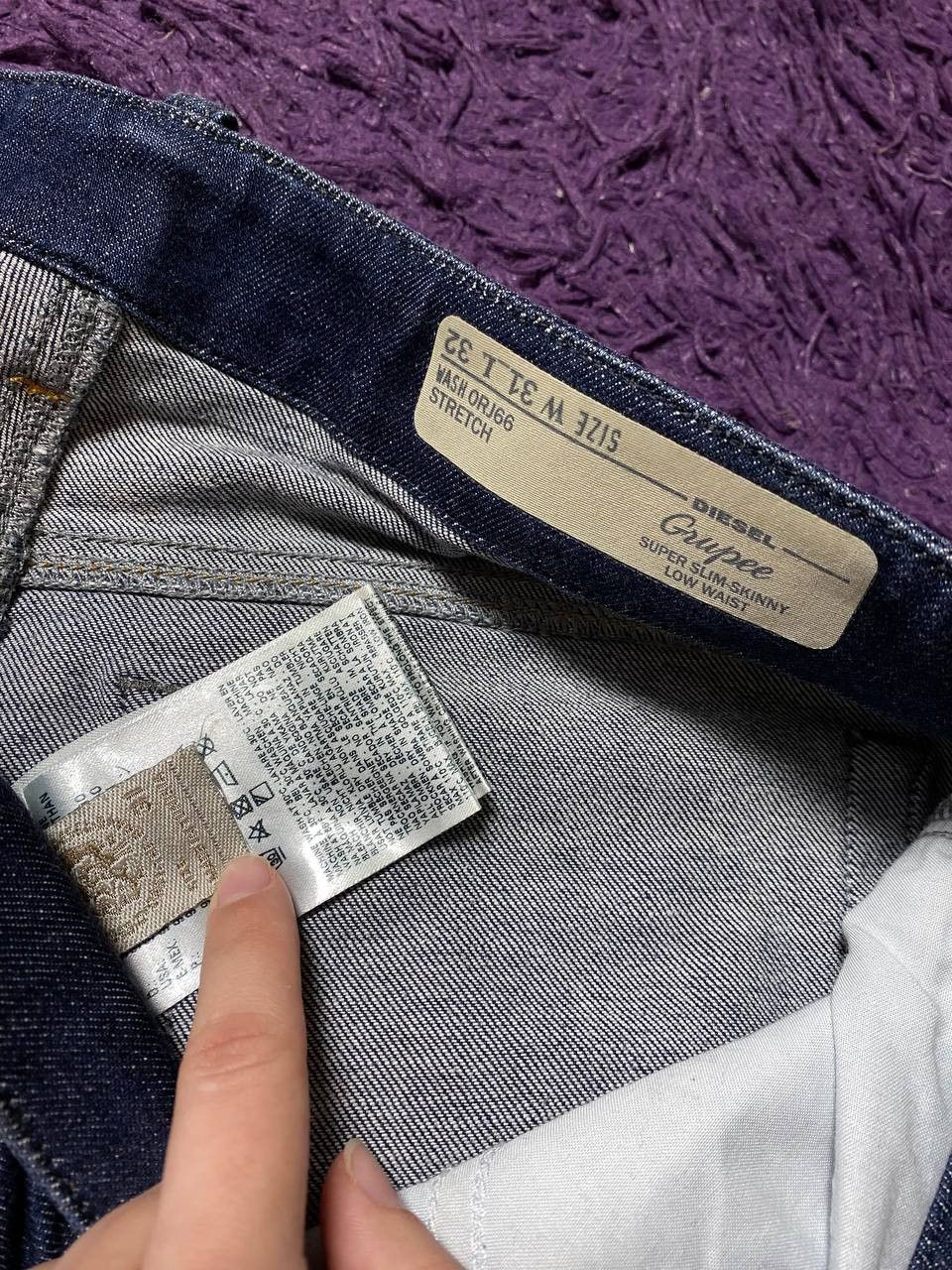 Diesel Diesel Super Slim-Skinny Low Waist Denim Jeans Size 31 Size 31" - 2 Thumbnail