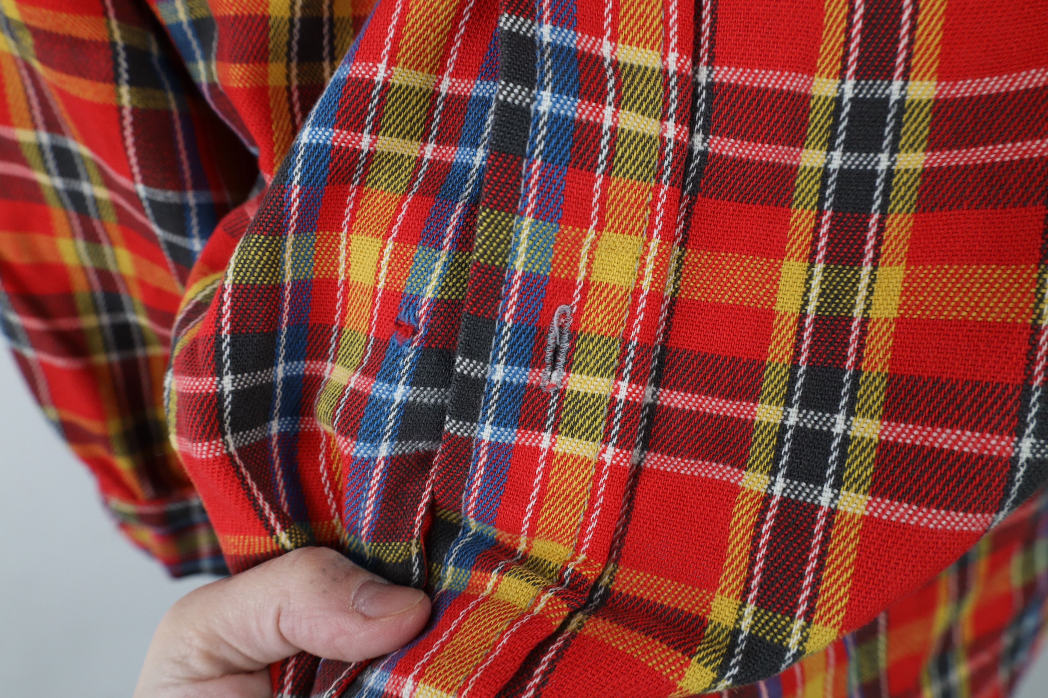 Vintage Vintage 70s Streetwear Collared Button Shirt Plaid USA Size US M / EU 48-50 / 2 - 4 Thumbnail