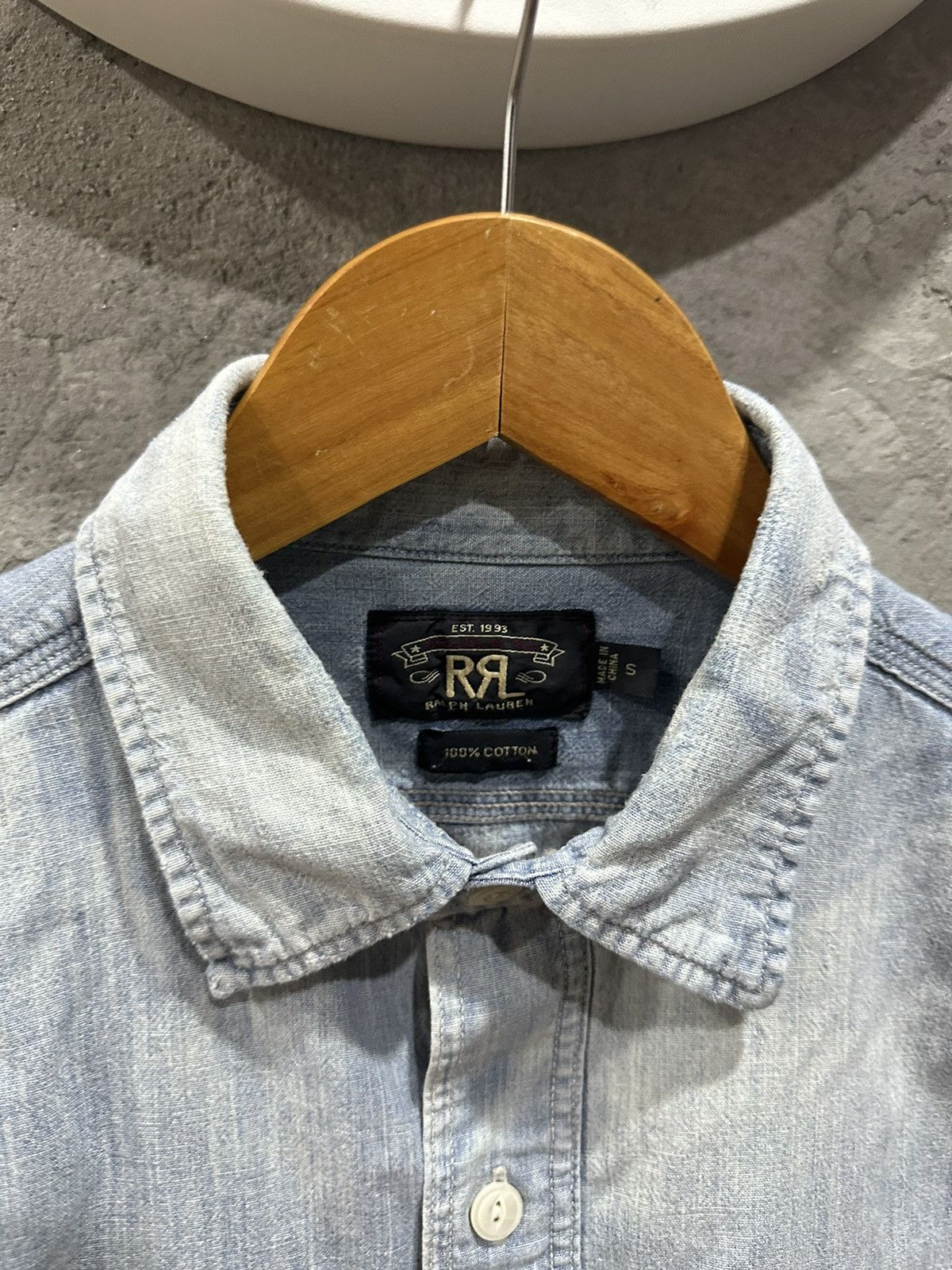 RRL Ralph Lauren Vintage RRL Polo Ralph Lauren Wash Denim Shirt Size US M / EU 48-50 / 2 - 5 Thumbnail