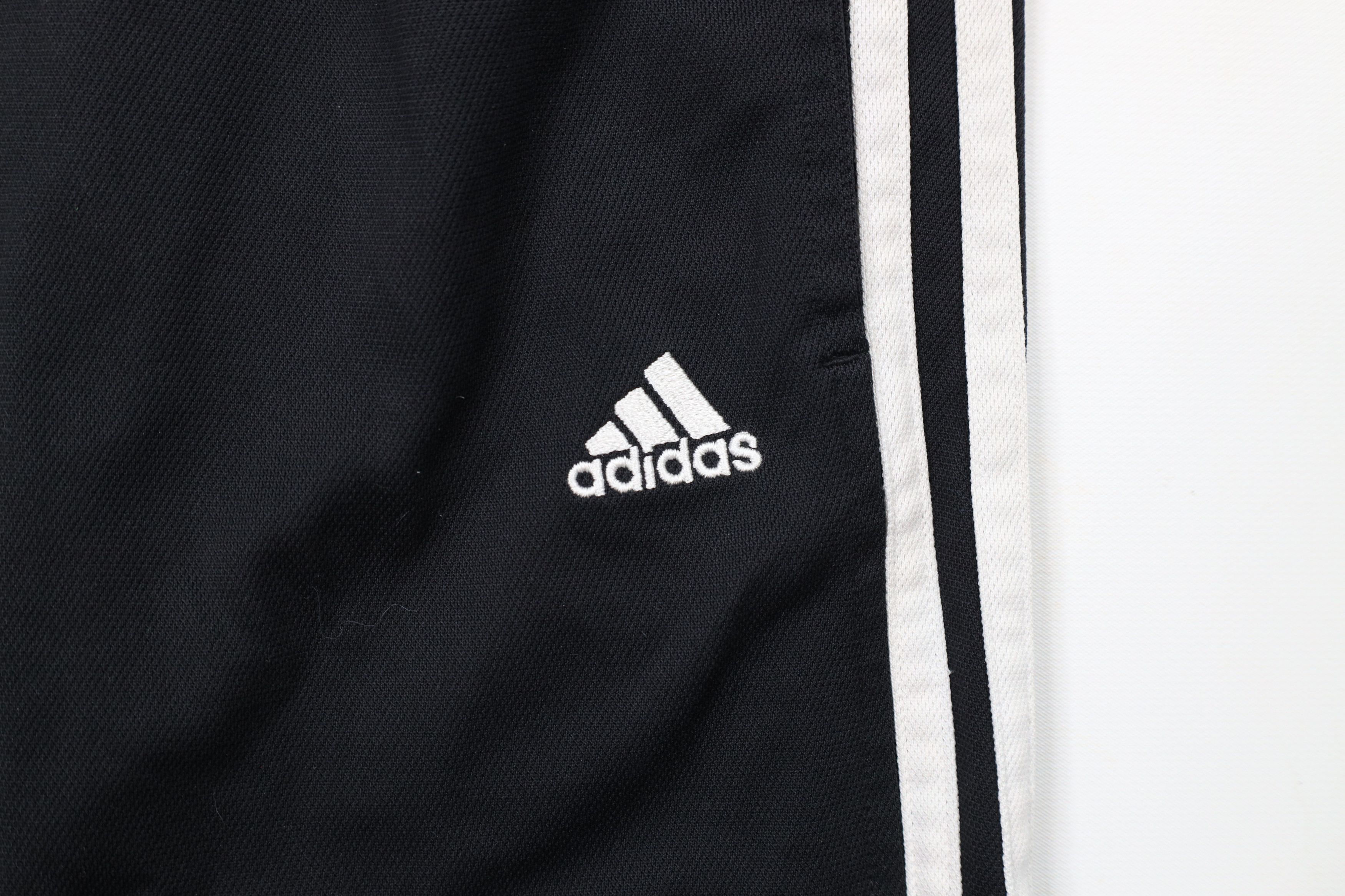 Adidas × Vintage Vintage Y2K Adidas Striped Wide Leg Sweatpants Pants Black Size US 34 / EU 50 - 6 Thumbnail