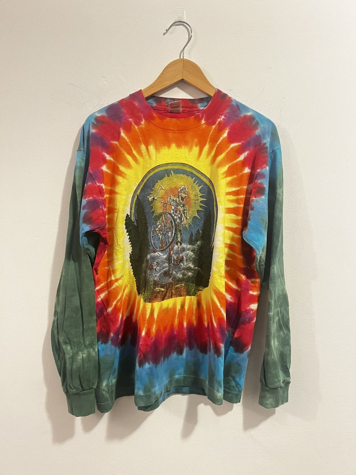 image of Vintage 90’S Grateful Dead Long Sleeve Tee in Tie Dye, Men's (Size XL)