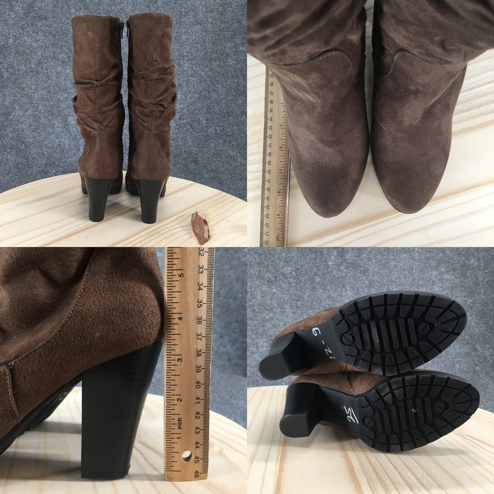 Vintage White Mountain Boots Womens 10 M Samuelle Side Zip Block Heels Brown Slouch Boot Riding Boot Size US 10 / IT 40 - 8 Thumbnail