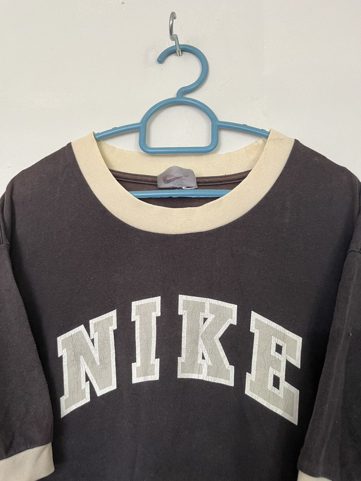 Nike 🔥Y2K 2000s MILENNIUM NIKE Ringer Distressed Size US M / EU 48-50 / 2 - 4 Thumbnail