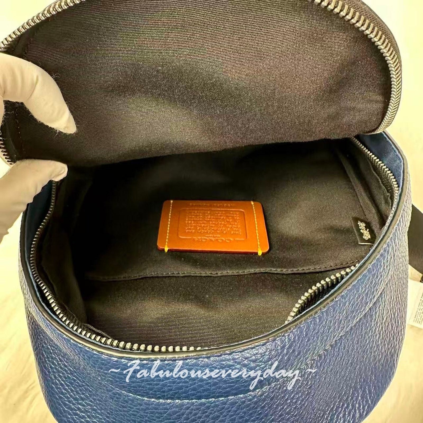 Coach Coach MENS West Pack Baseball Print Leather/Deep Blue Sports Size ONE SIZE - 7 Thumbnail