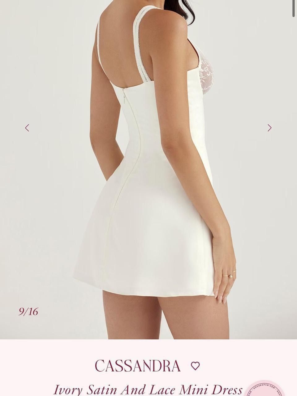 House of CB house of cb ivory cassandra satin and lace mini dress XS NWT Size XS / US 0-2 / IT 36-38 - 5 Thumbnail