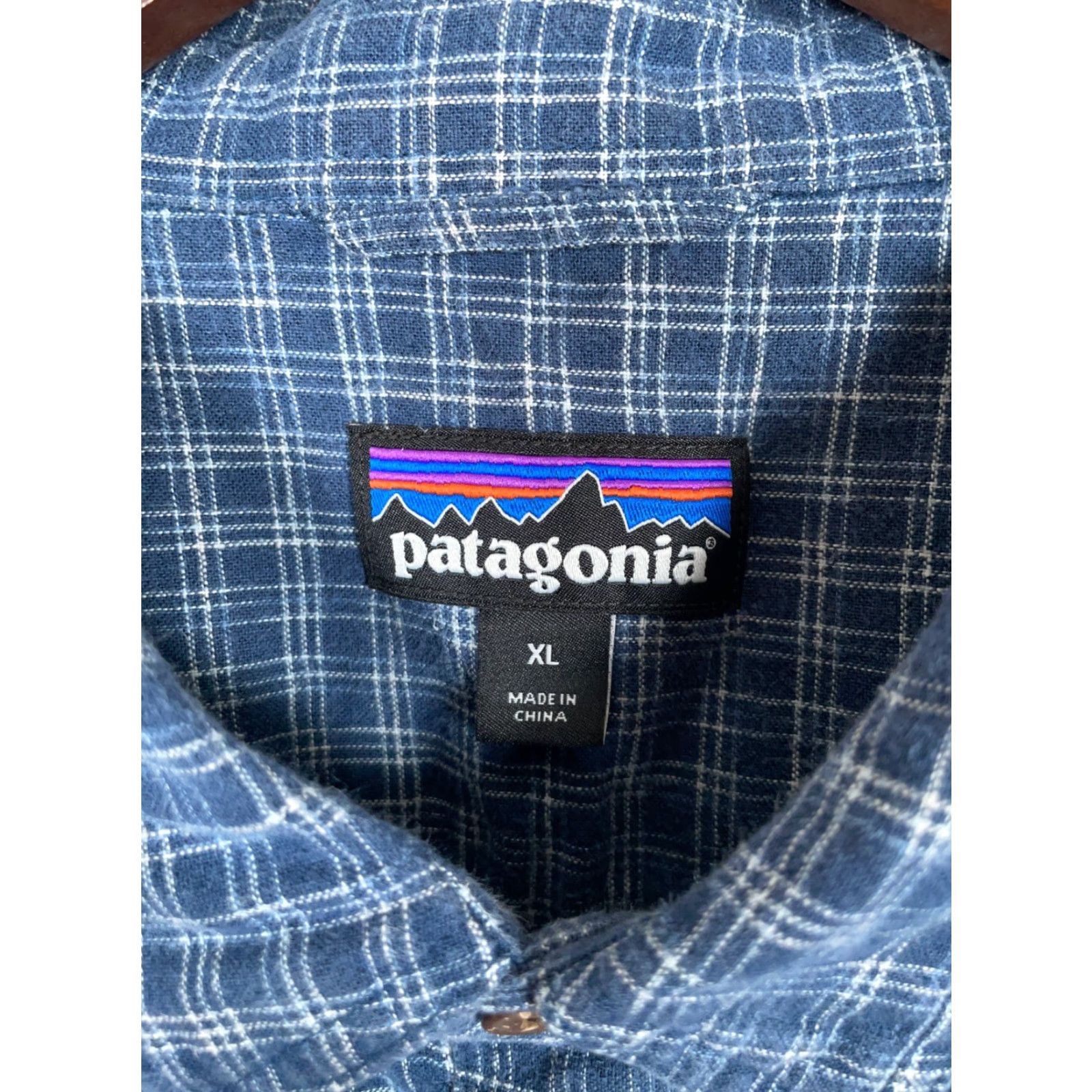 Patagonia Patagonia Back Step Shirt Adult XL Blue Check Short Sleeve Hemp Cotton 53139 Size US XL / EU 56 / 4 - 3 Thumbnail