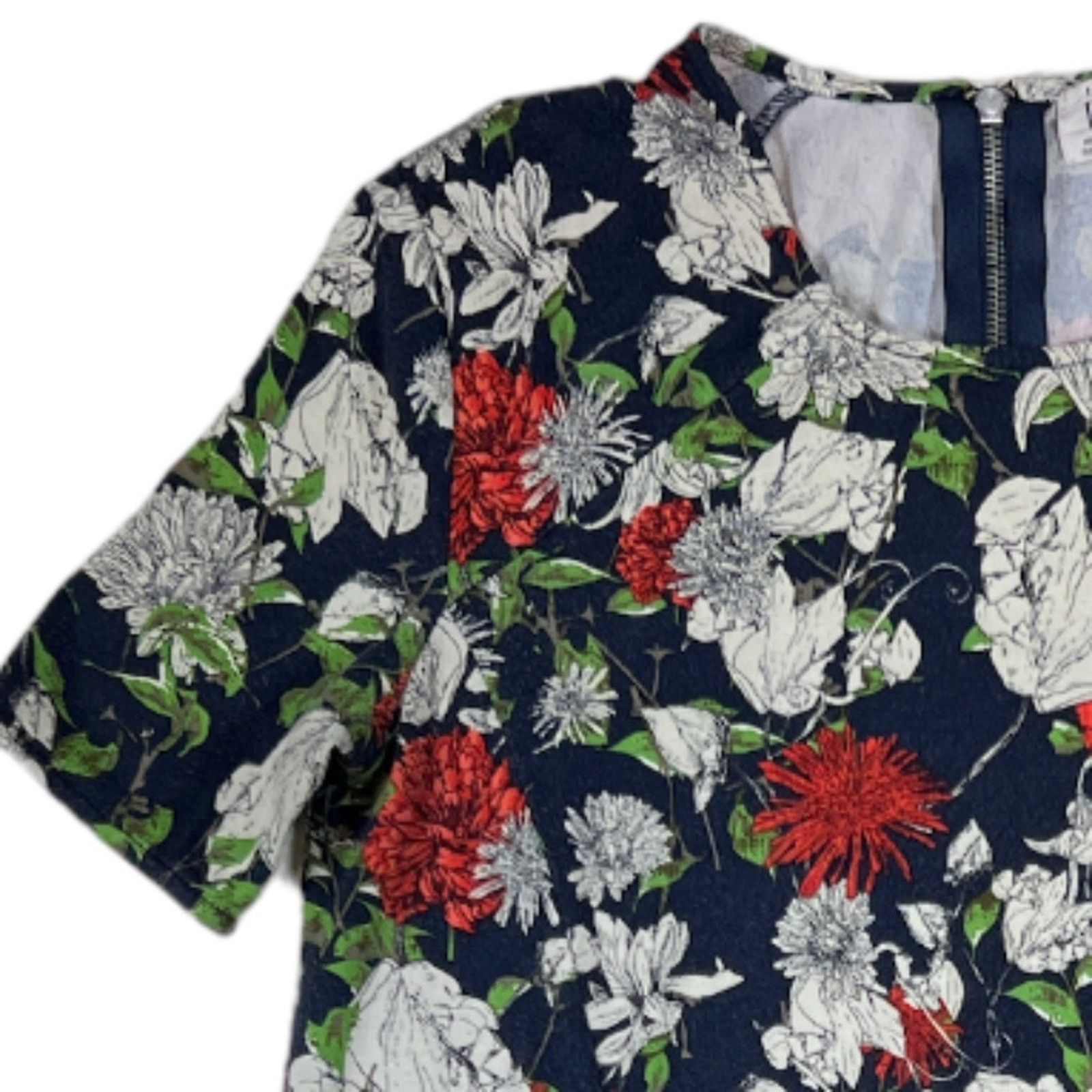 NBDN Nobrandedon TRF Gray/Green Floral Top | Size 28 Size XL / US 12-14 / IT 48-50 - 3 Thumbnail