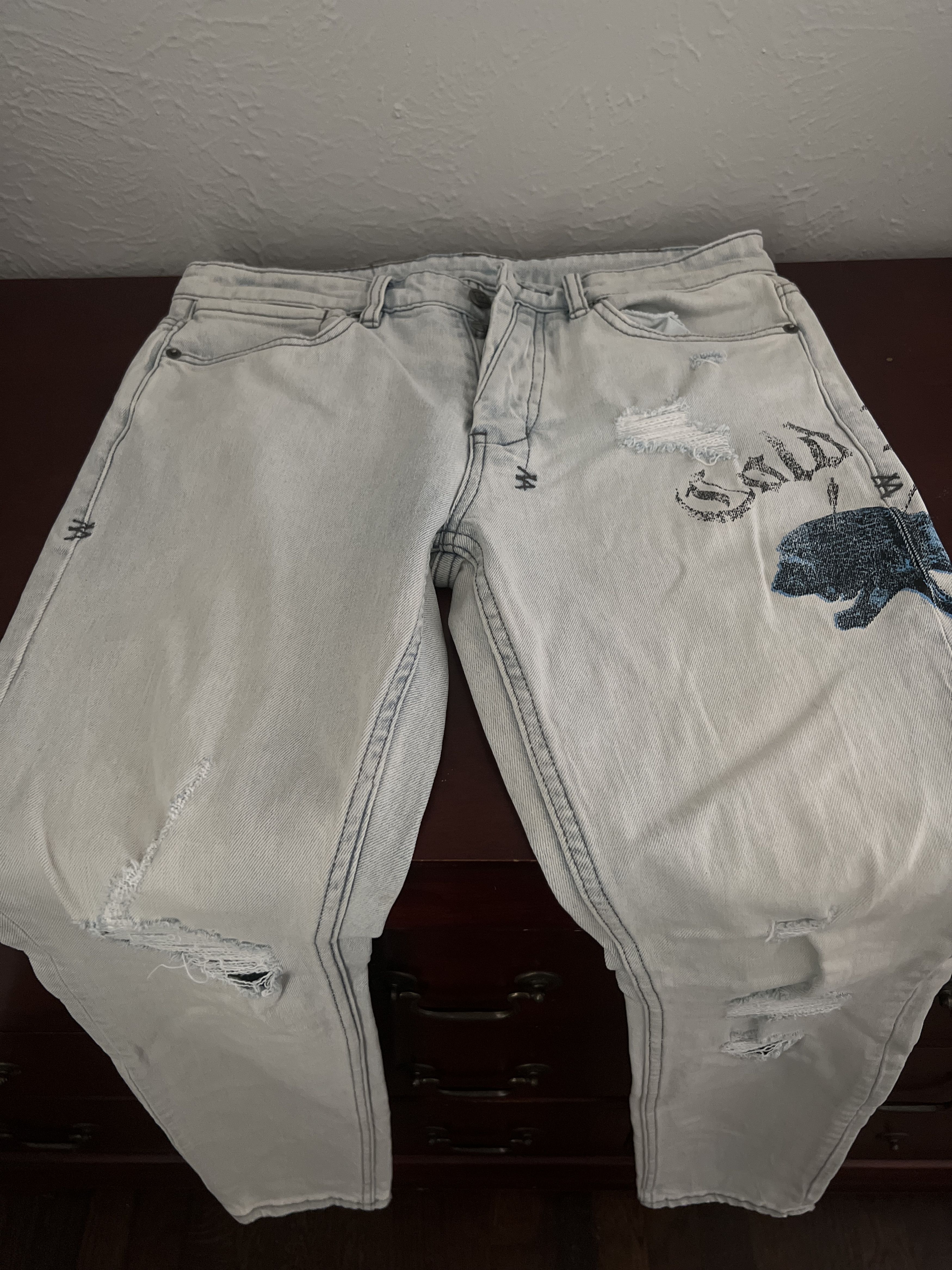 Ksubi Van Winkle Cold Image Iced - White Ksubi pants Size US 30 / EU 46 - 1 Thumbnail