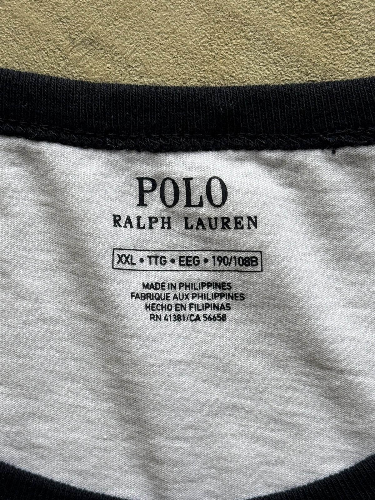 Polo Ralph Lauren Polo Ralph Lauren Classic Fit Ringer Single Stitch T-Shirt Size US XXL / EU 58 / 5 - 8 Thumbnail