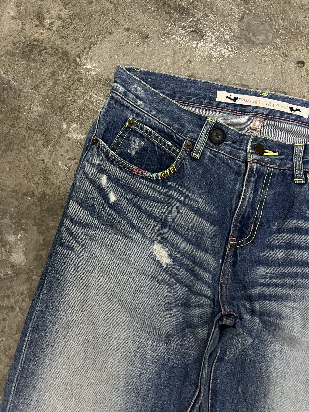 Japanese Brand TSUMORI CHISATO BY ISSEY MIYAKE DISTRESSED JEAN Size US 31 - 8 Thumbnail