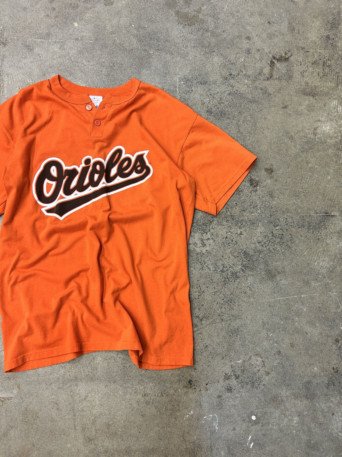 MLB × Vintage Vintage Baltimore Orioles Henley Tee Large Orange MLB Size US L / EU 52-54 / 3 - 2 Thumbnail
