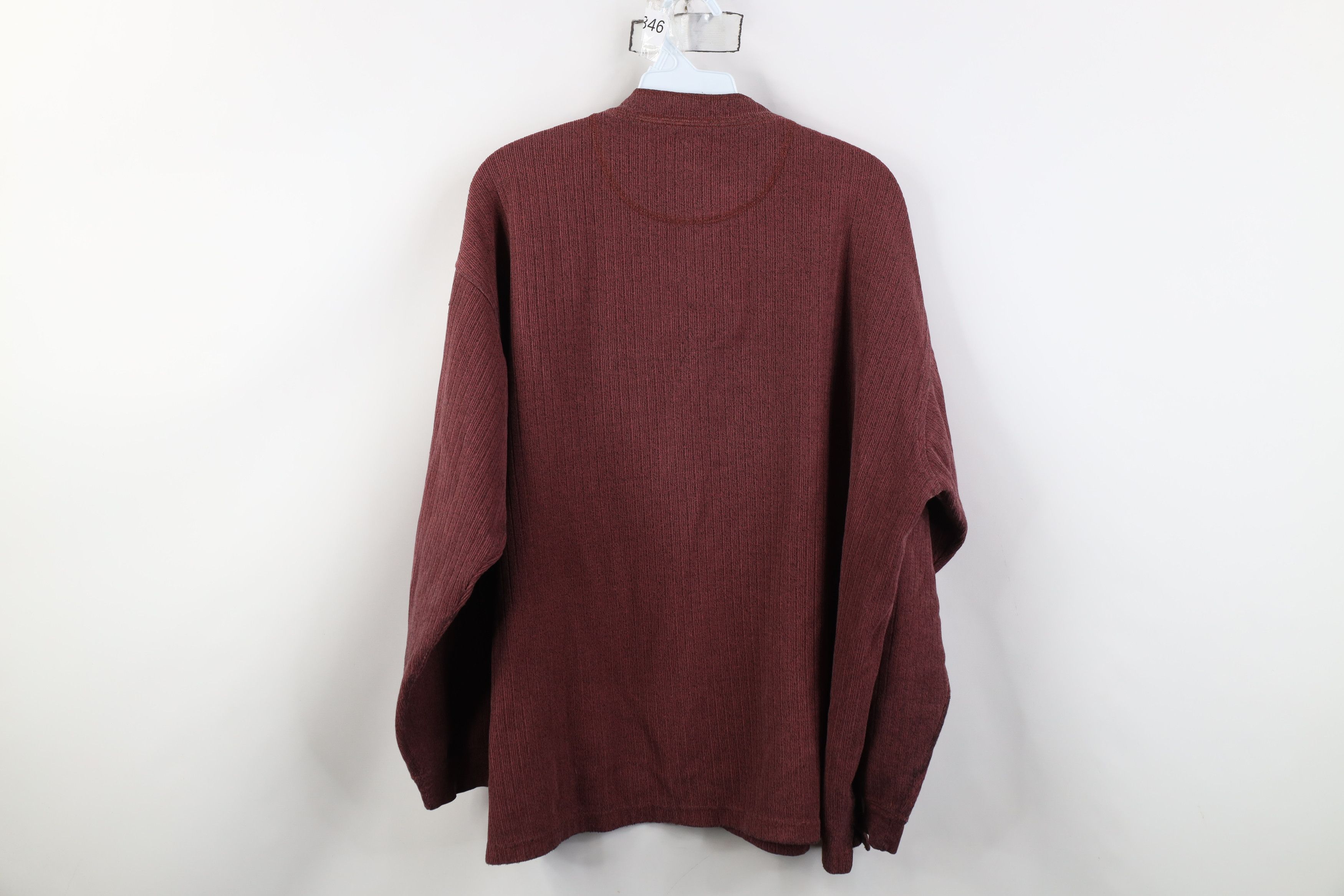 Vintage Vintage 90s Streetwear Heavy Knit Long Sleeve Henley T-Shirt Size US L / EU 52-54 / 3 - 10 Thumbnail