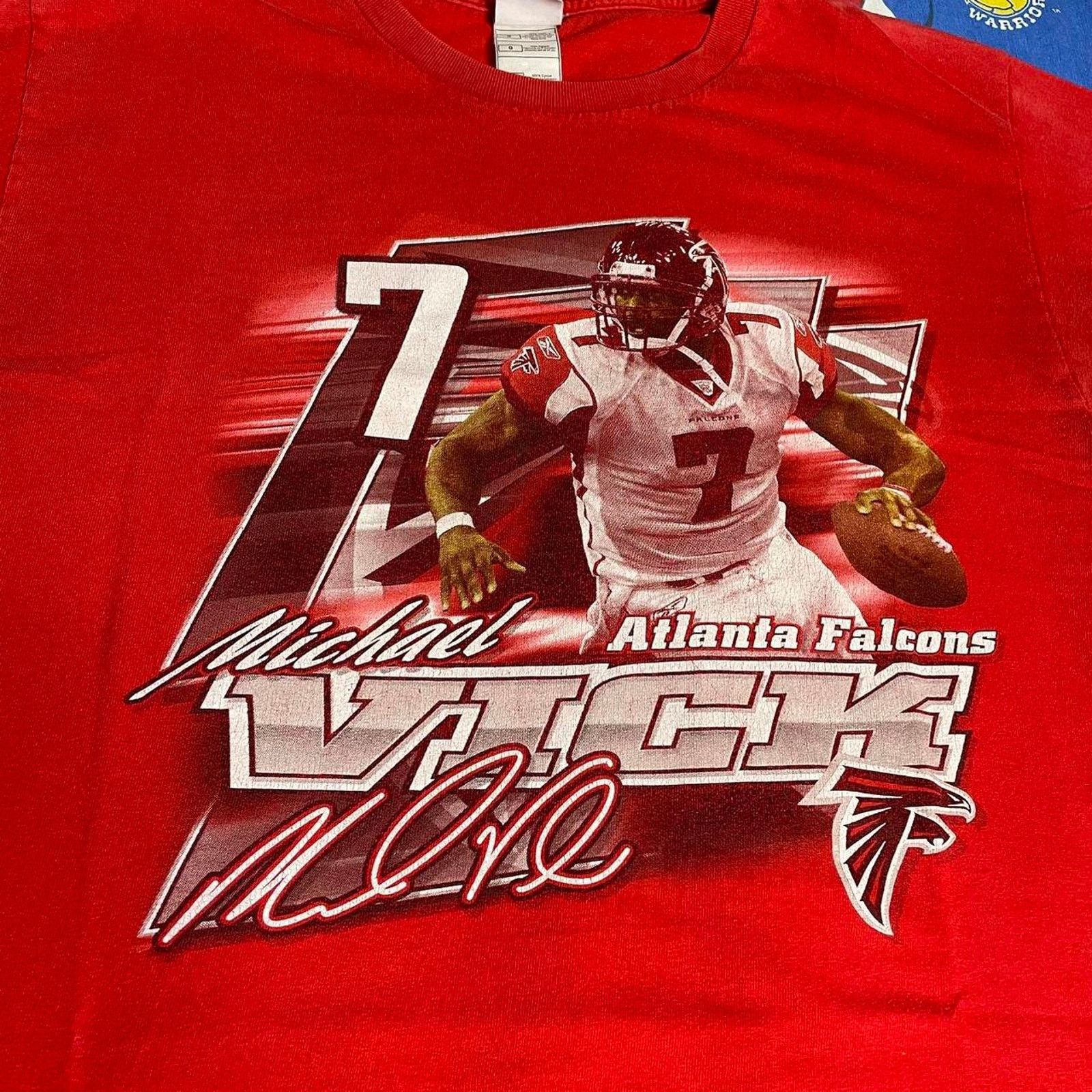 NFL × Vintage Y2K 2000s NFL Michael Vick Atlanta Falcons Super Bowl Tee Size US L / EU 52-54 / 3 - 3 Thumbnail