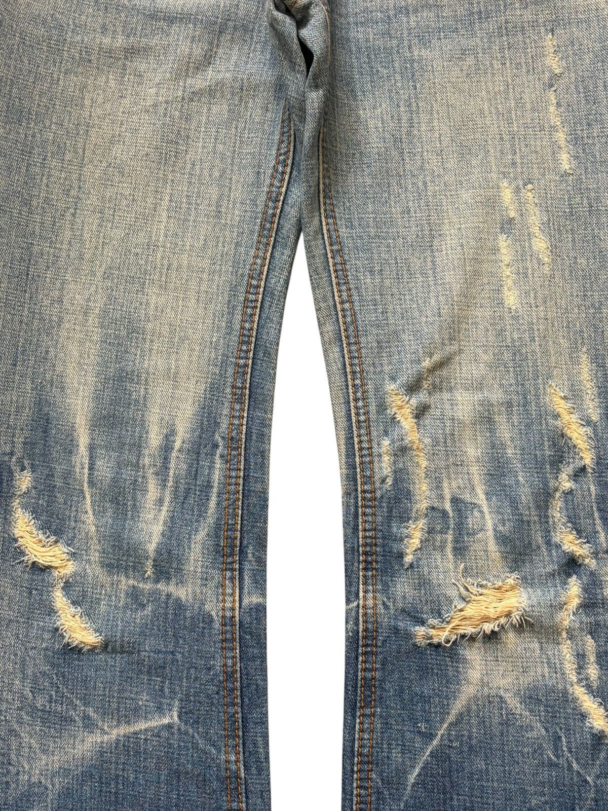 Diesel Vintage Japanese Brand Distress Low Rise Flare Jeans Size 29" - 3 Thumbnail