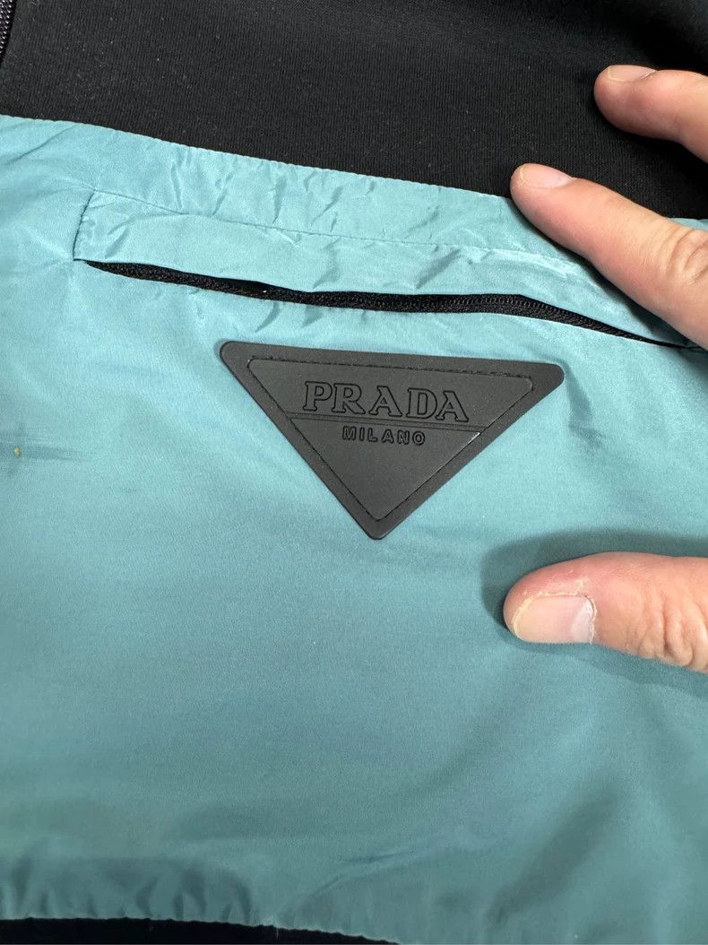 Prada Prada Chest offset triangle logo color block stand-up colla Size US L / EU 52-54 / 3 - 5 Thumbnail