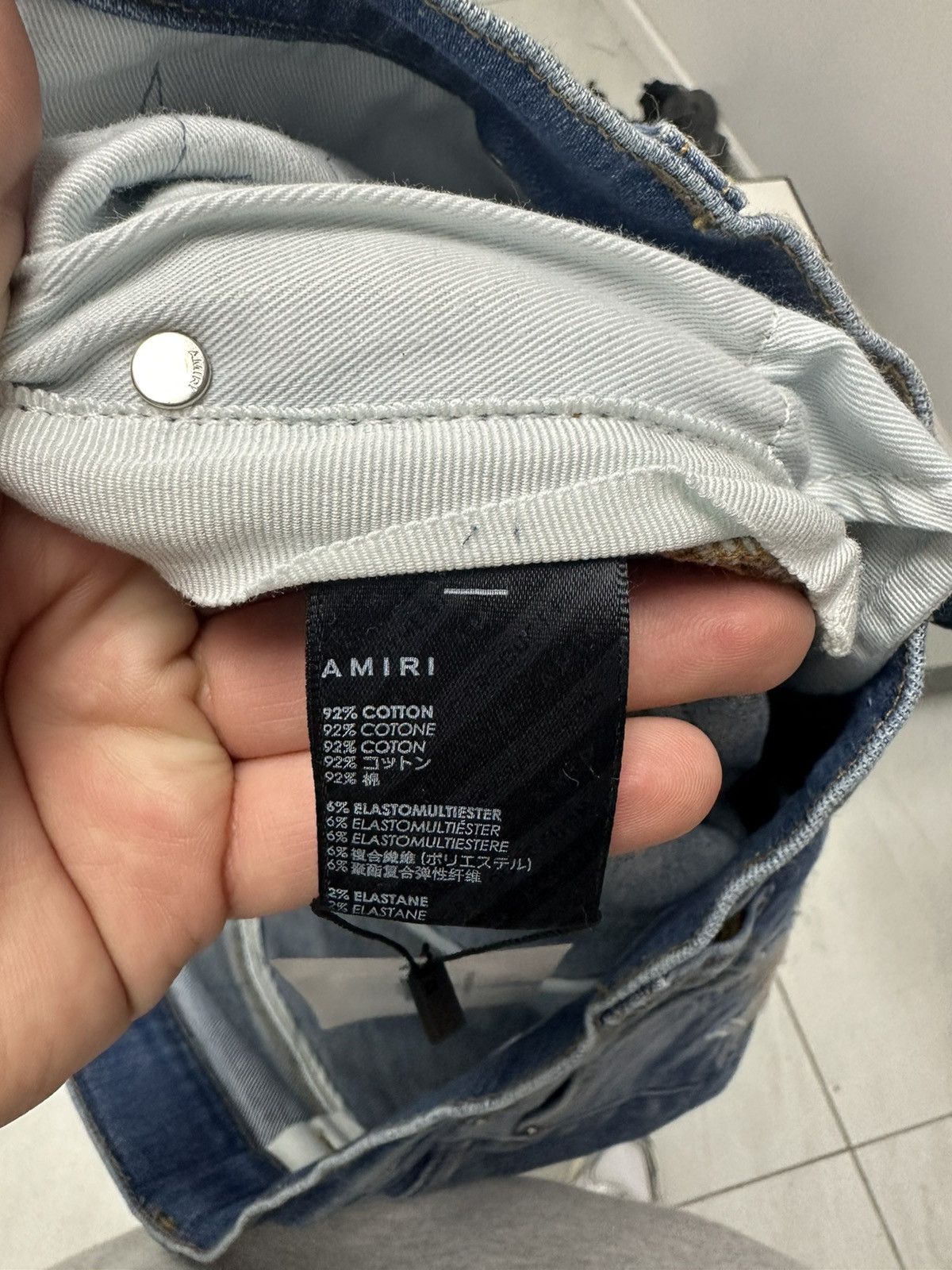 Amiri Amiri Chemist Jeans 34 blue tan Size US 34 / EU 50 - 3 Thumbnail