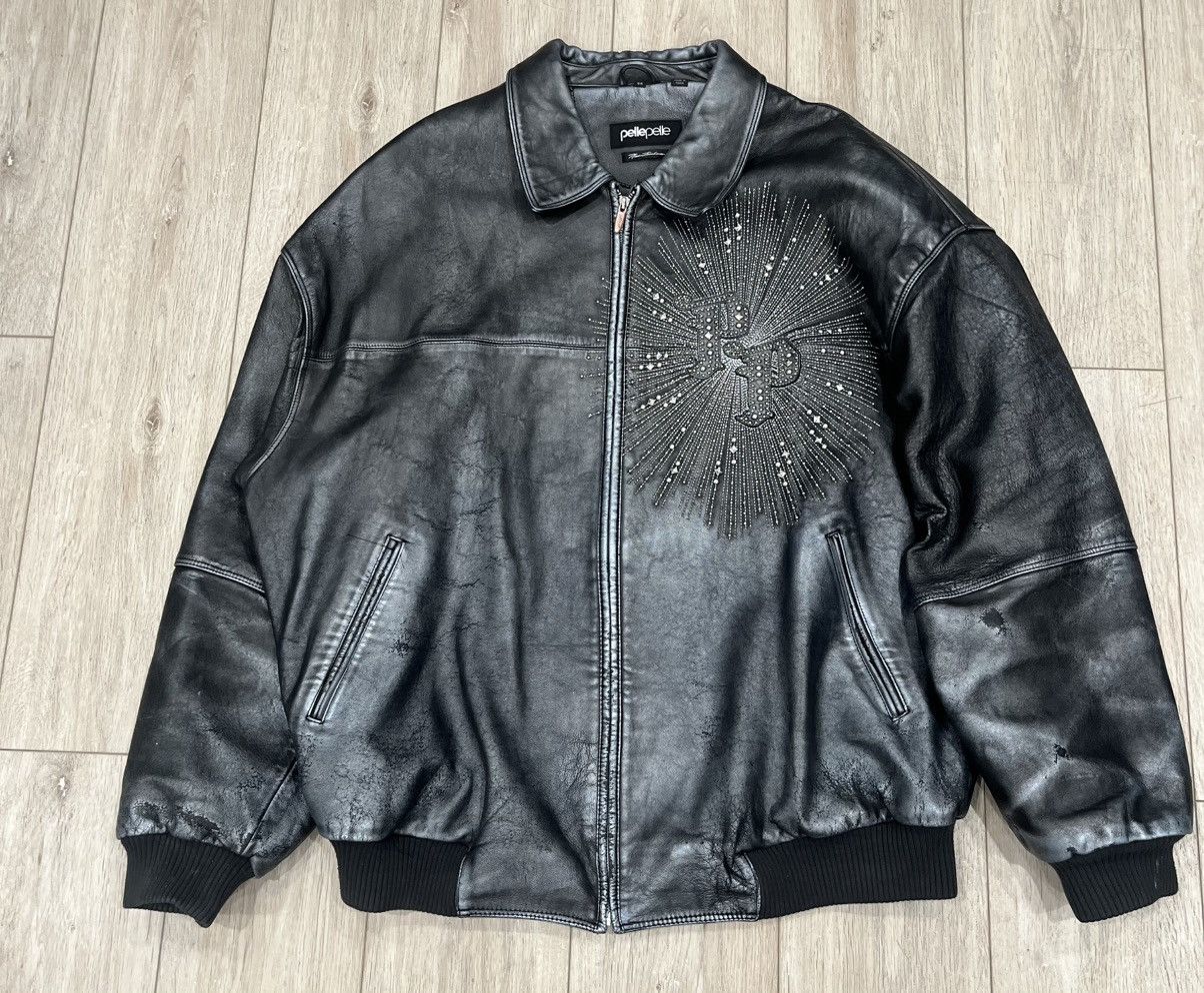 Pelle Pelle × Vintage Pelle Pelle Studded King of Kings Jacket Size US XXL / EU 58 / 5 - 4 Thumbnail