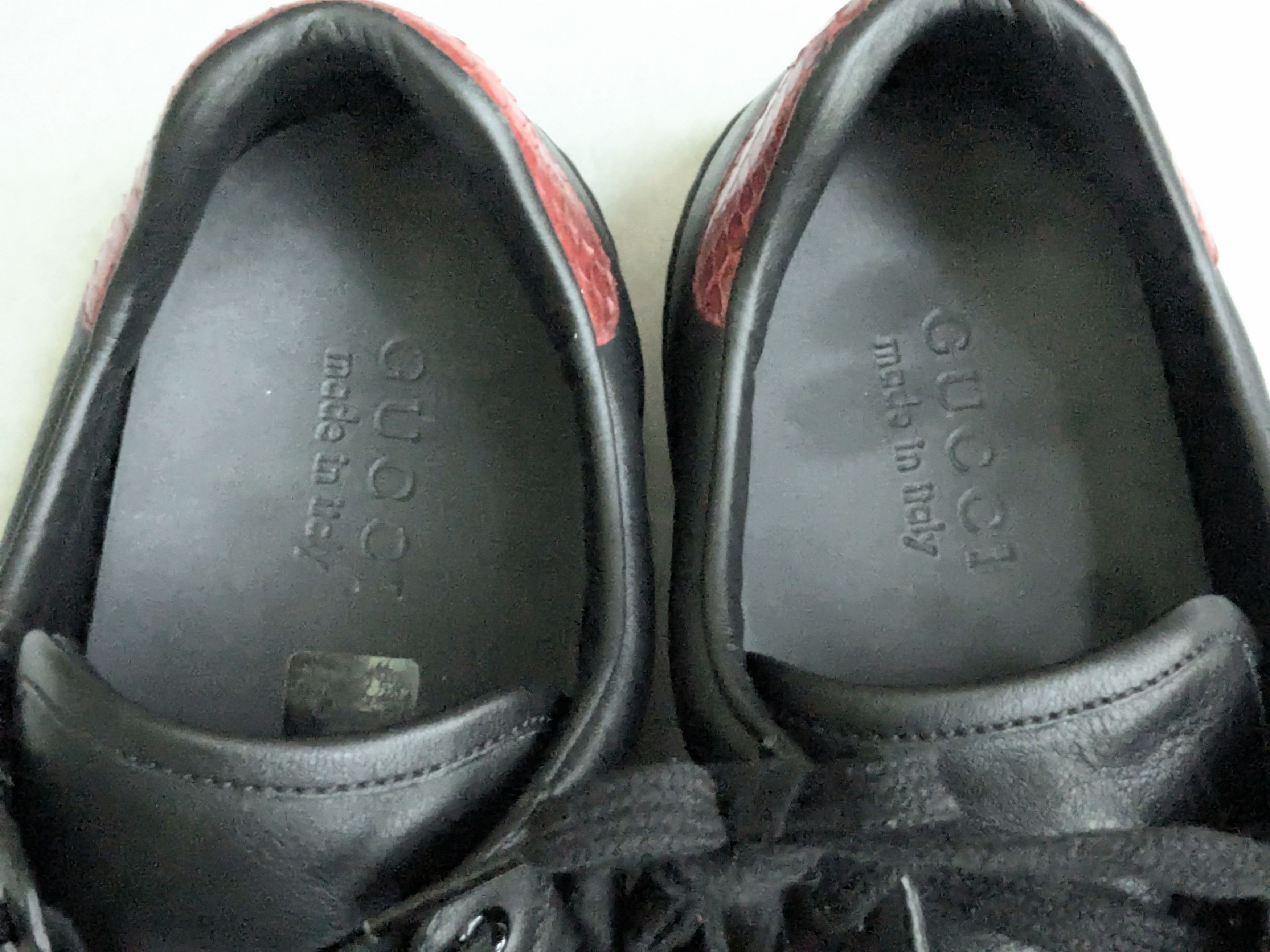 Gucci Gucci Ace Sneakers Black 8 Low Tops Leather Size US 8 / EU 41 - 8 Thumbnail