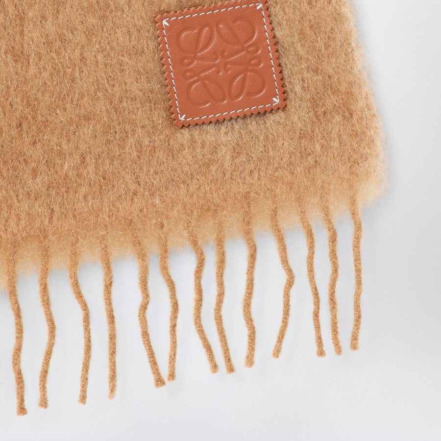 Loewe o1d2blof0824 Size: OS / Mohair Wool Scarf in Brown Size ONE SIZE - 2 Thumbnail