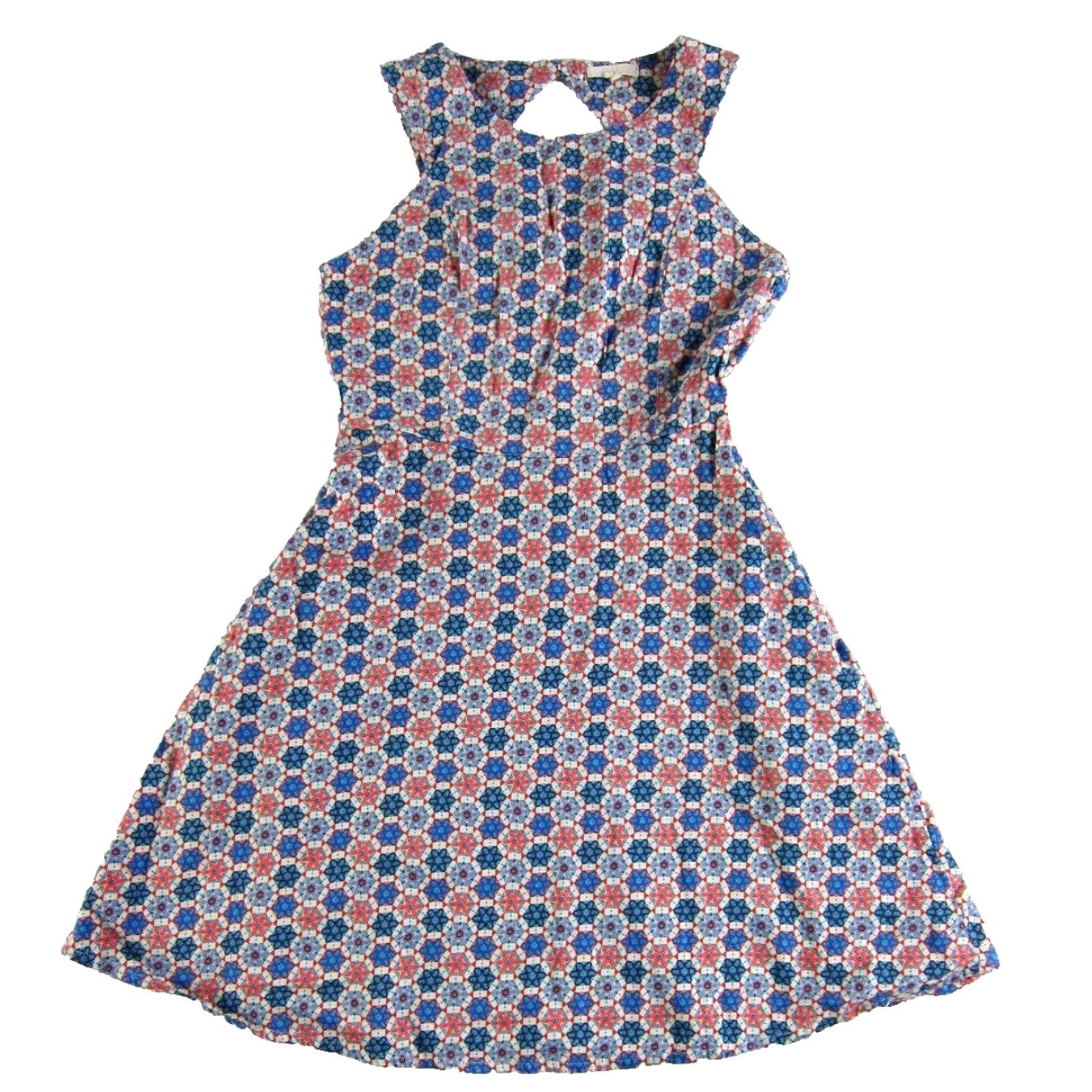 Anthropologie Anthropology Shirt Womens M Red Floral Geometric Pockets Sleeveless Midi Dress Size M / US 6-8 / IT 42-44 - 2 Thumbnail