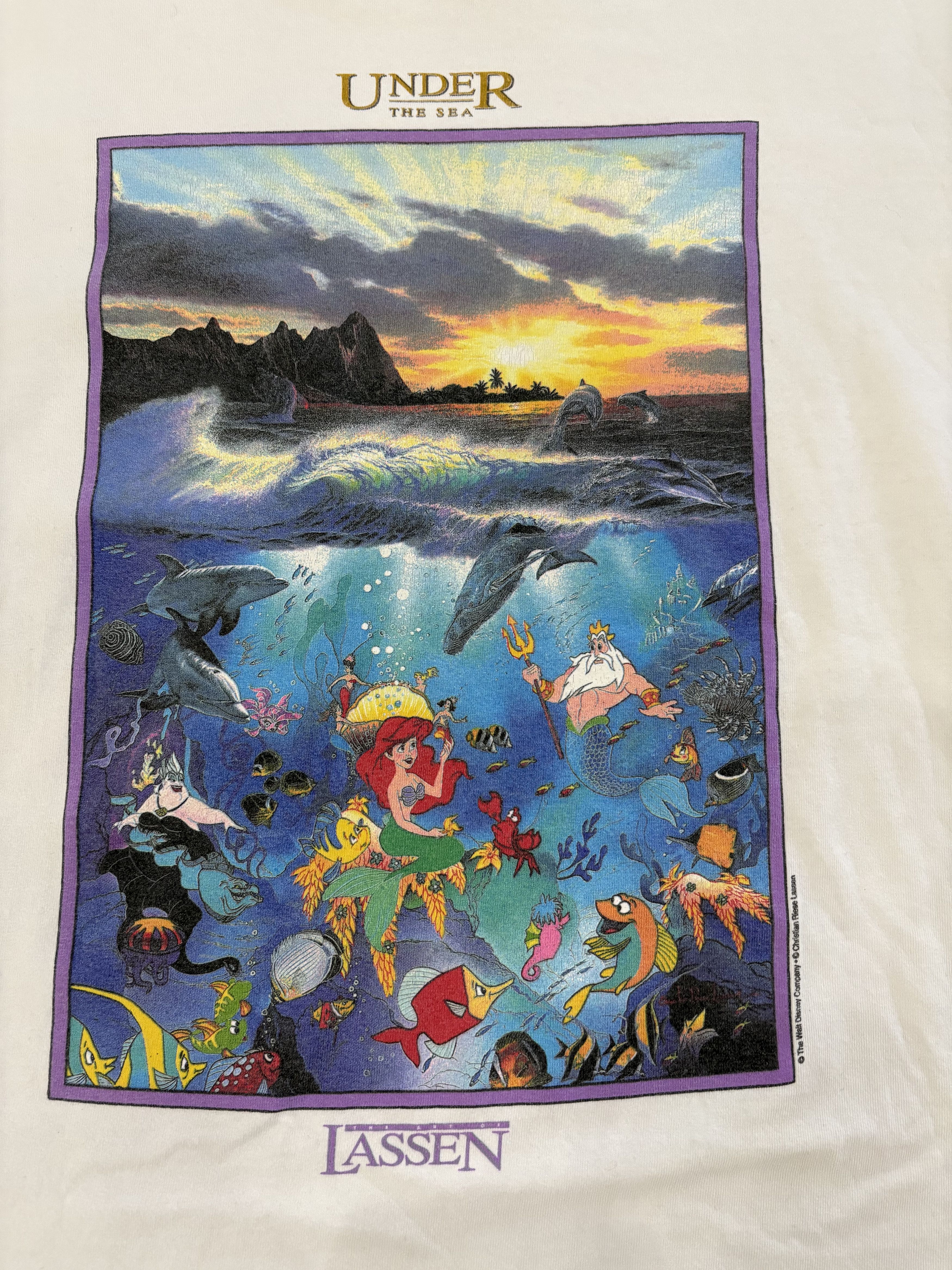 Disney × Vintage Vtg 90s Disney The Little Mermaid Under the Sea Tee Size L Size US L / EU 52-54 / 3 - 2 Thumbnail