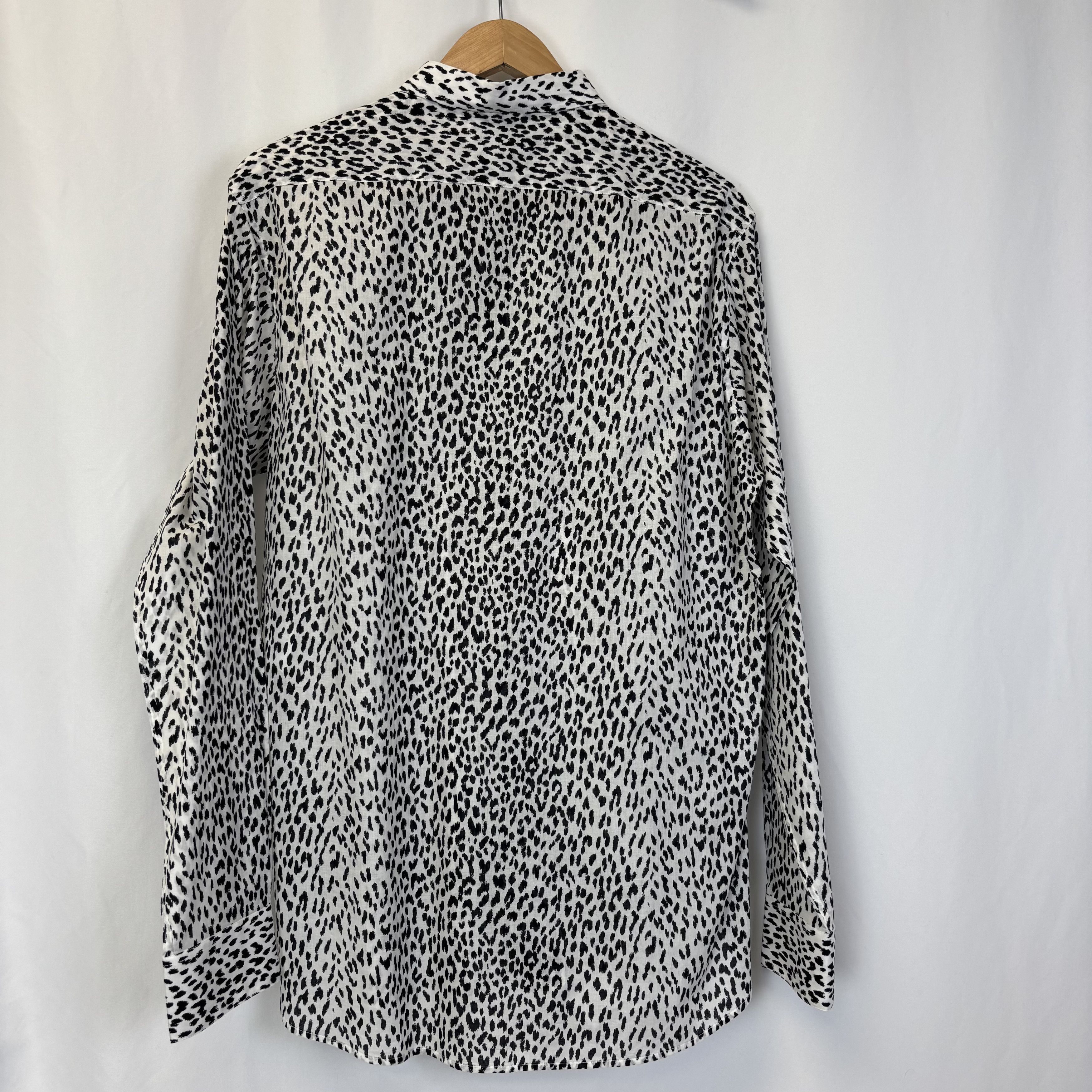 Saint Laurent Paris Saint Laurent White Leopard Shirt Size US XL / EU 56 / 4 - 3 Thumbnail