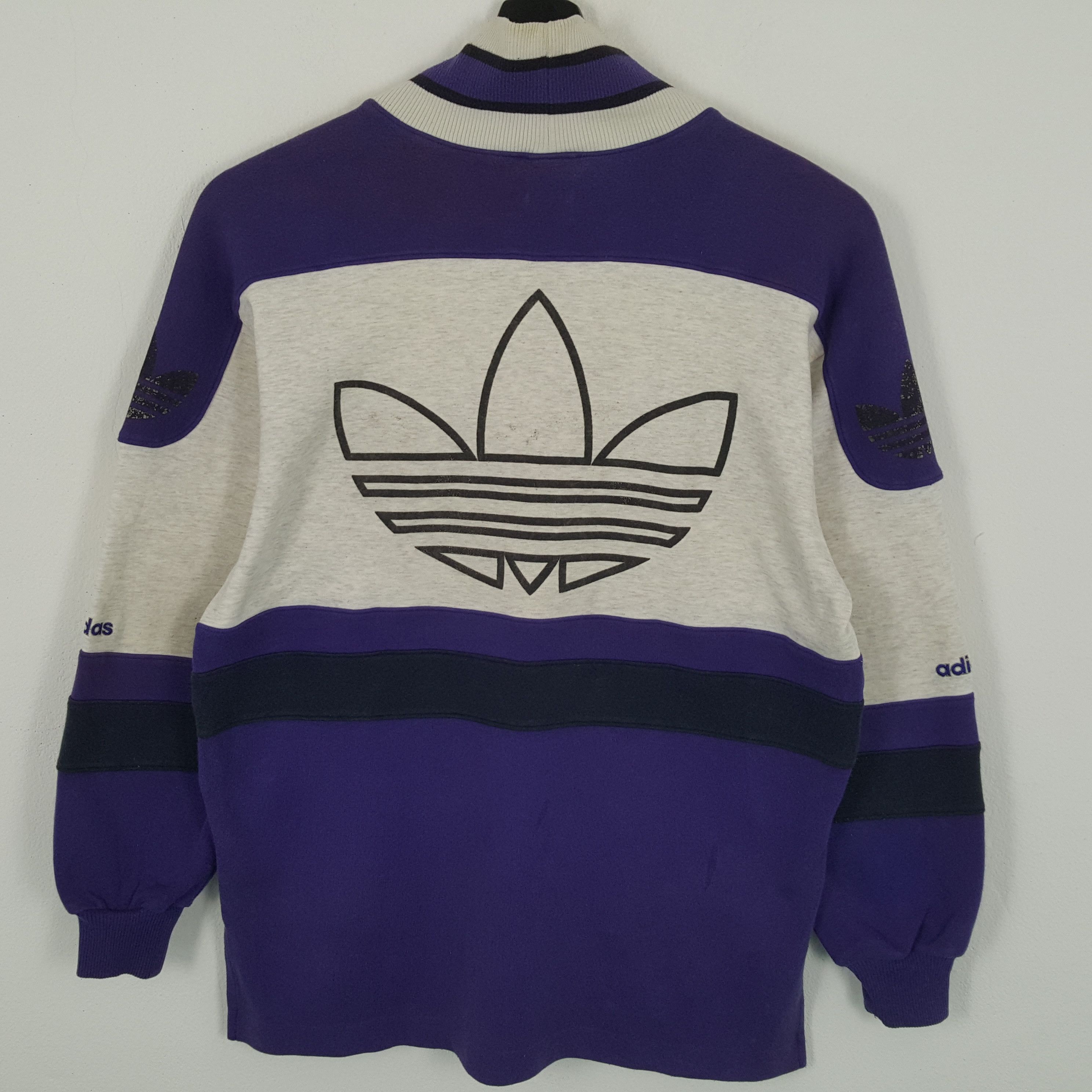 Adidas × Vintage ADIDAS Big Logo Spellout Design Fashion Style Sweatshirt Size US L / EU 52-54 / 3 - 3 Thumbnail