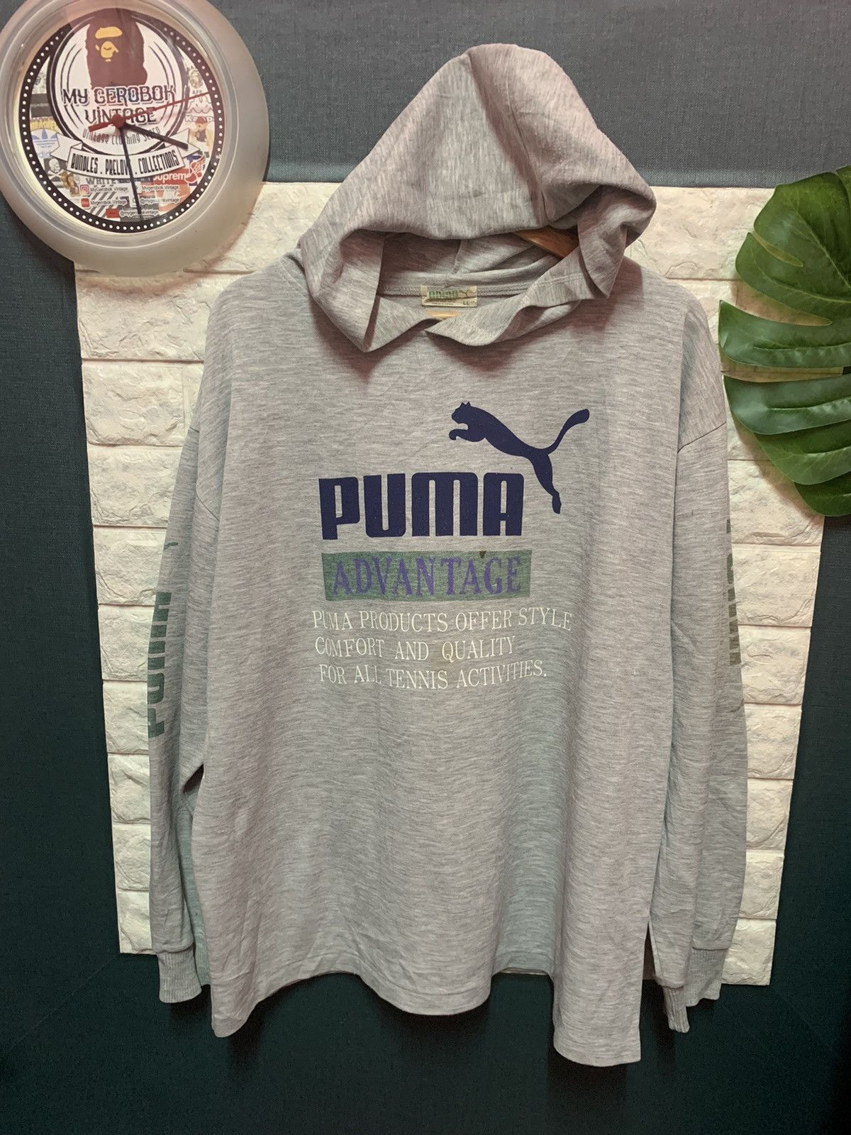 Puma × Vintage VINTAGE!! Sweater Hoodies 80's PUMA Size US XL / EU 56 / 4 - 1 Thumbnail