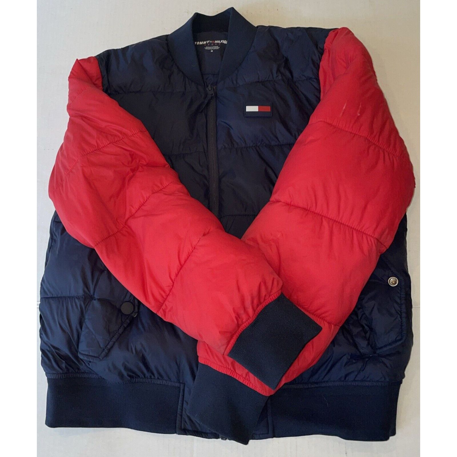 Tommy Hilfiger Men's orders Down Puffer Jacket Sz M Red White & Blue