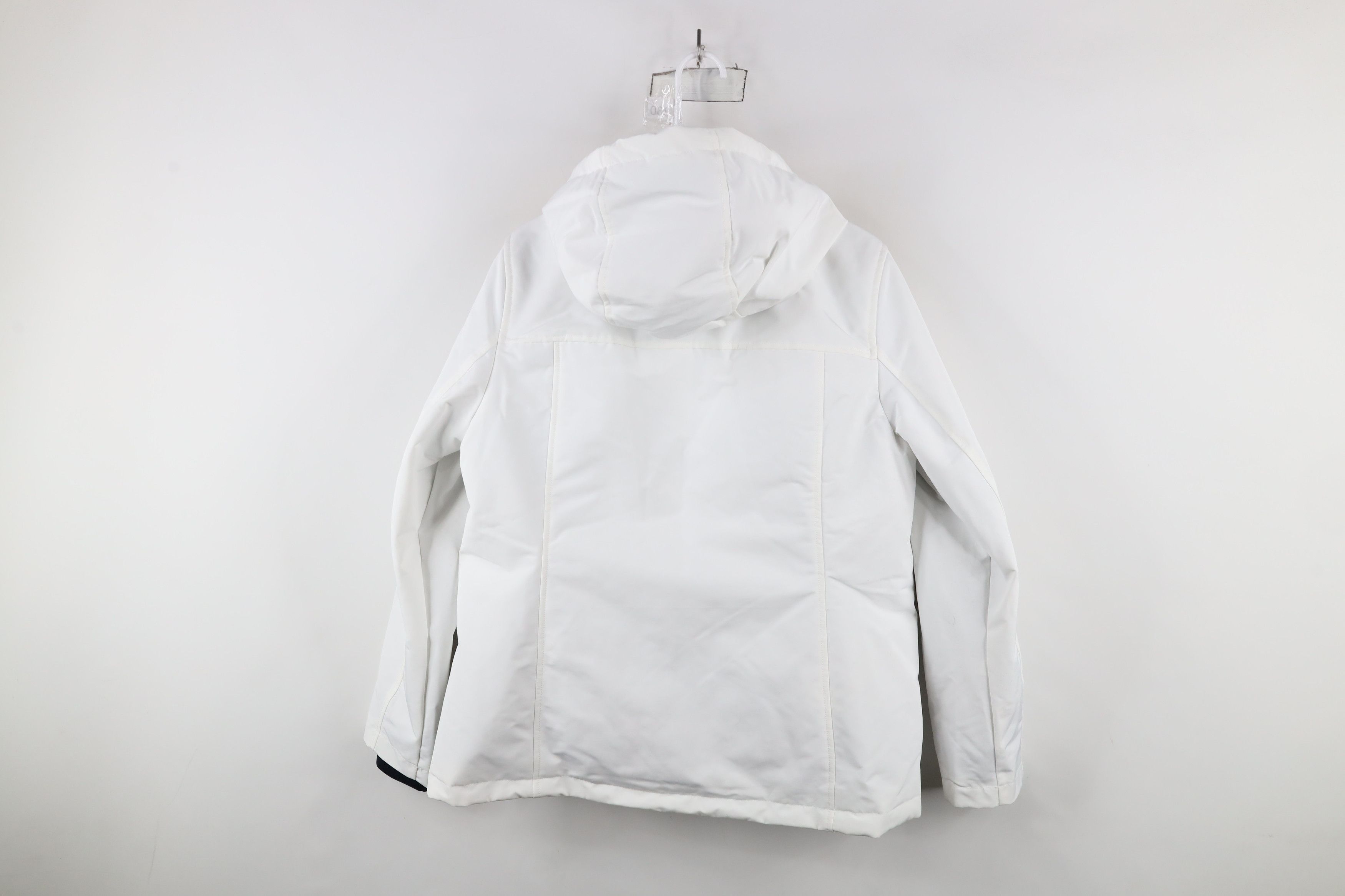 Tommy Hilfiger × Vintage New Tommy Hilfiger Fleece Lined Full Zip Hooded Jacket White Size L / US 10 / IT 46 - 12 Thumbnail
