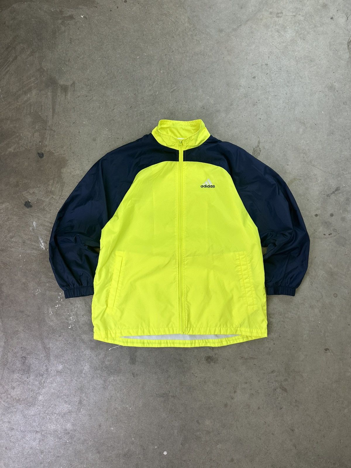 Adidas × Vintage Vintage Adidas Neon Zip Up Windbreaker Large 90s Size US L / EU 52-54 / 3 - 3 Thumbnail