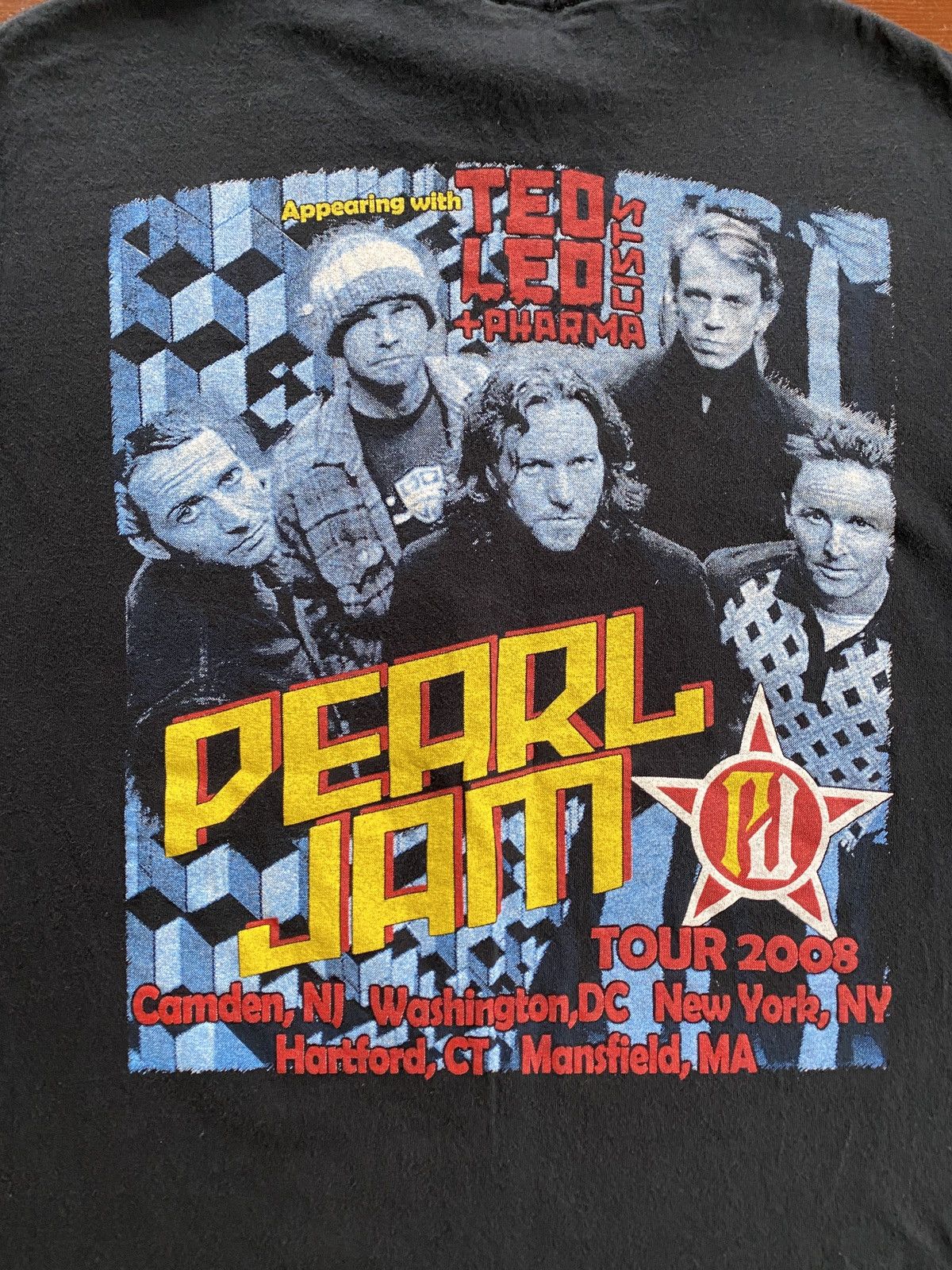 Band Tees × Vintage 2008 Pearl Jam Tour DC NJ NYC Double Sided Black Tee Shirt Size US S / EU 44-46 / 1 - 3 Thumbnail