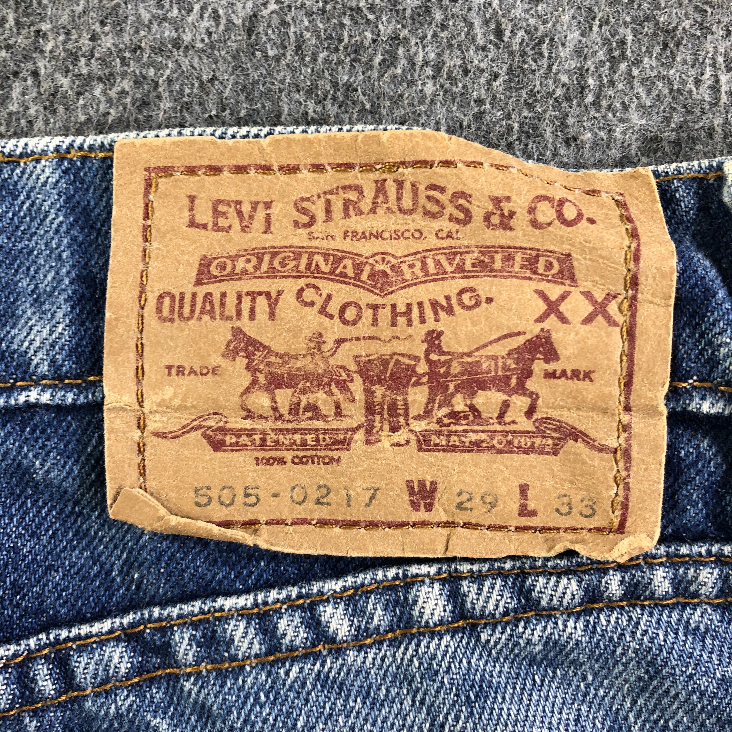 Levi's Vintage Blue Wash Levis 505 Jeans-J3859 Size US 28 / EU 44 - 5 Thumbnail