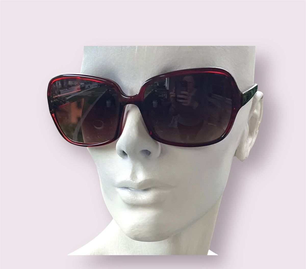 Oliver Peoples Sunglasses Francisca Red Oversized + Case