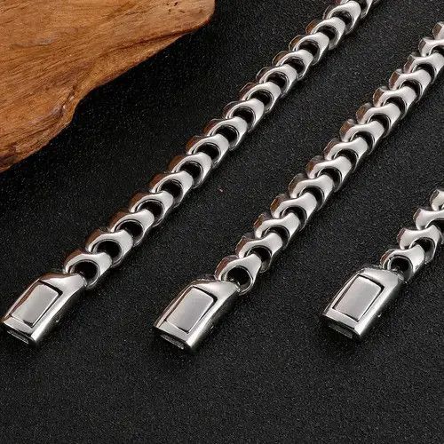 Jewelry 9MM Wide Curb Link Chain Man Bracelet Size ONE SIZE - 3 Thumbnail