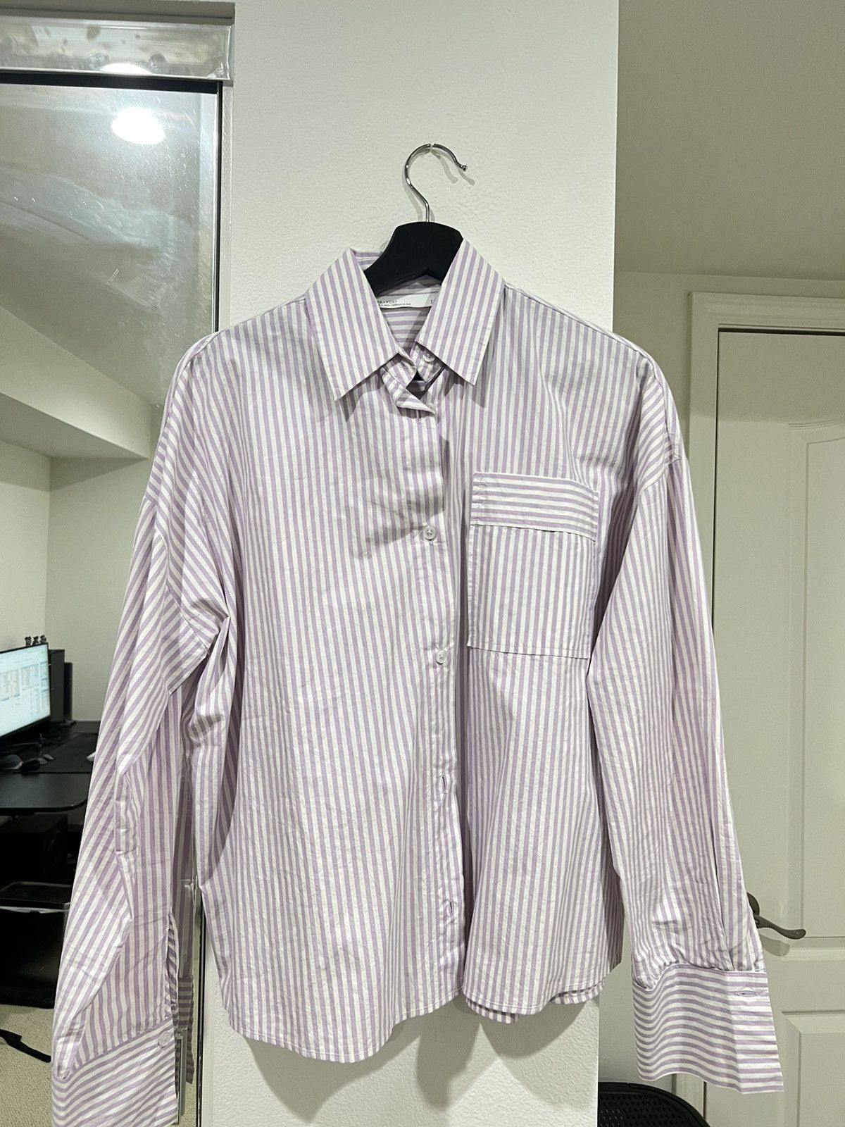 Oak + Fort Boxy Cropped Striped Button Upon Size US S / EU 44-46 / 1 - 1 Thumbnail