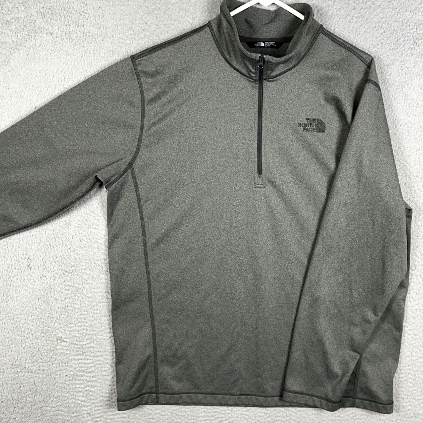 The North Face The North Face Shirt Mens XL Gray Quarter Zip Pullover Long Sleeve Activewear Mock Neck Zip Pullover Casual Size US XL / EU 56 / 4 - 2 Thumbnail