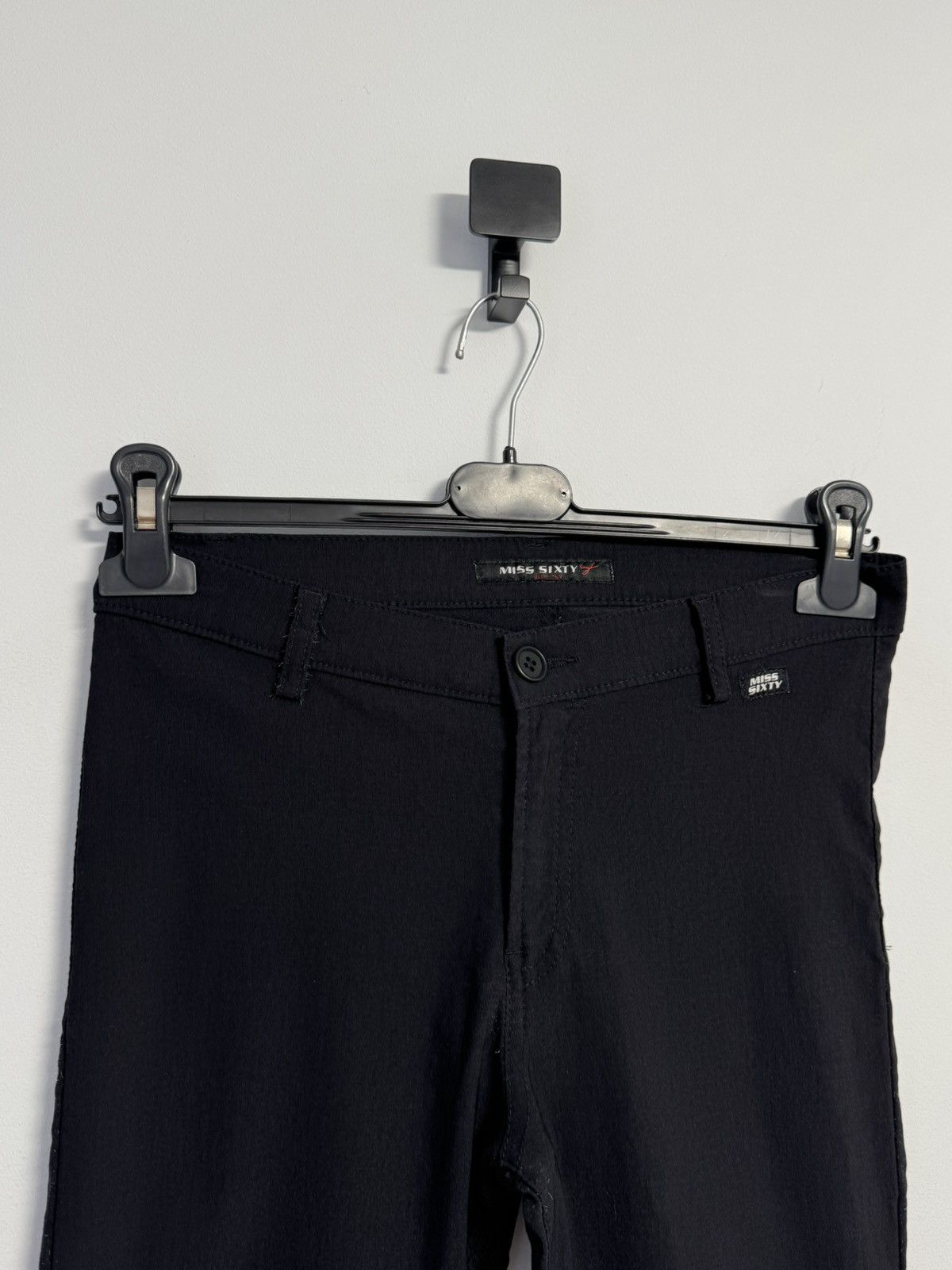 Miss Sixty Miss Sixty Black Viscose Stretch Comfort Style Flare Pants Size 27" / US 4 / IT 40 - 2 Thumbnail