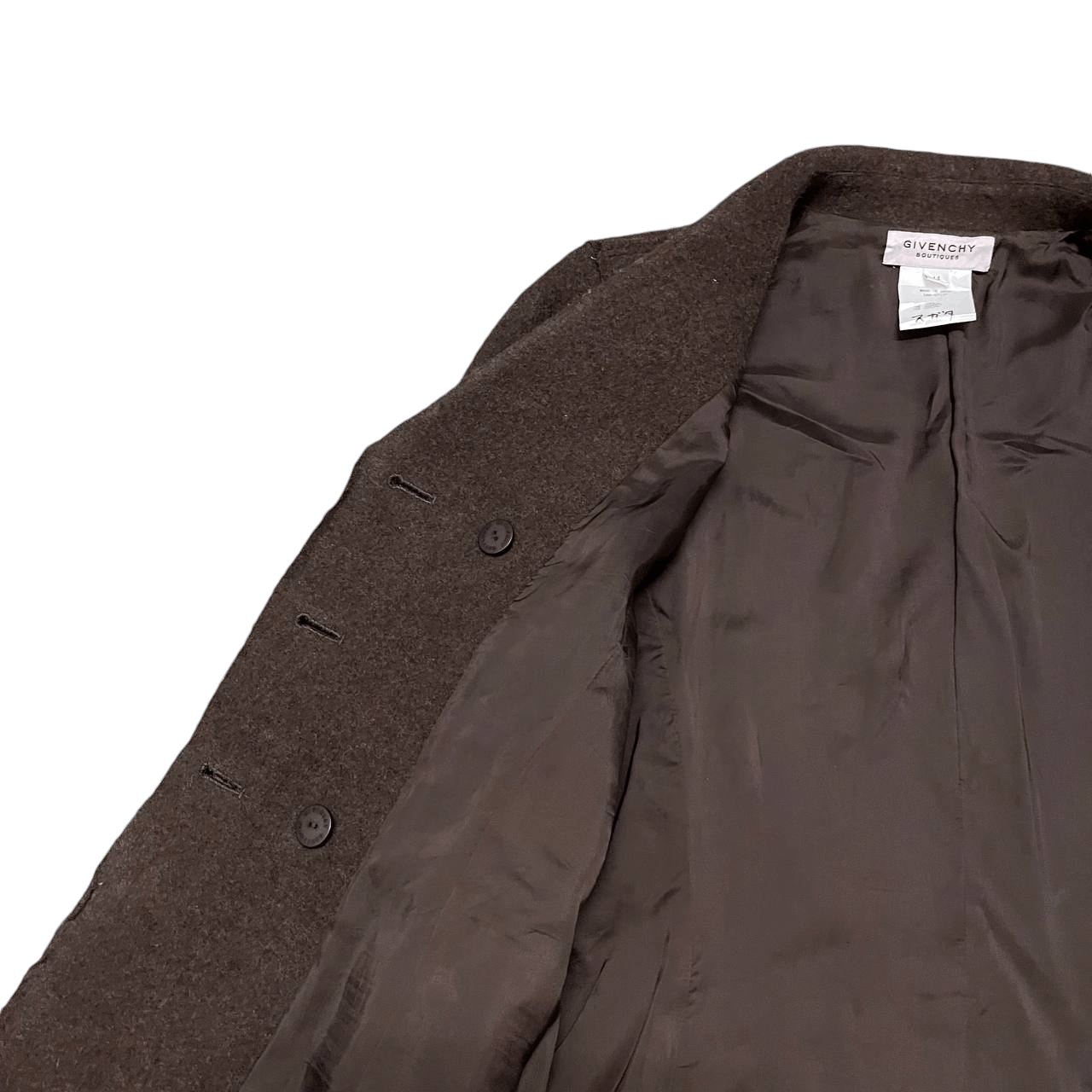 Givenchy Vintage Givenchy Boutiques Wool Coat Brown Size M / US 6-8 / IT 42-44 - 7 Thumbnail