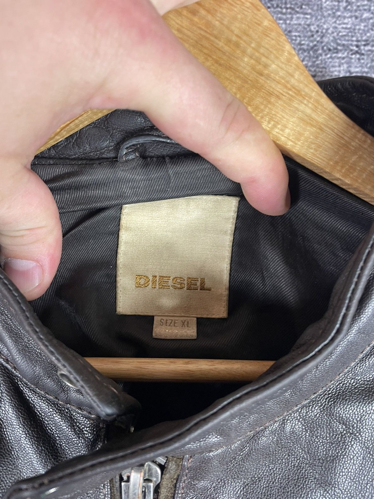 Diesel DIESEL BIKER LEATHER JACKET Size US XL / EU 56 / 4 - 4 Thumbnail