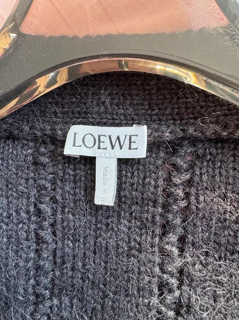 Loewe Loewe Open Front Knit Wool Sweater, 50% Wool + 46% Alpaca, Size S / US 4 / IT 40 - 4 Thumbnail
